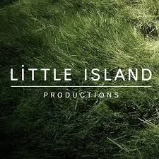 Text overlay on a green grassy background reading 'LITTLE ISLAND PRODUCTIONS'.