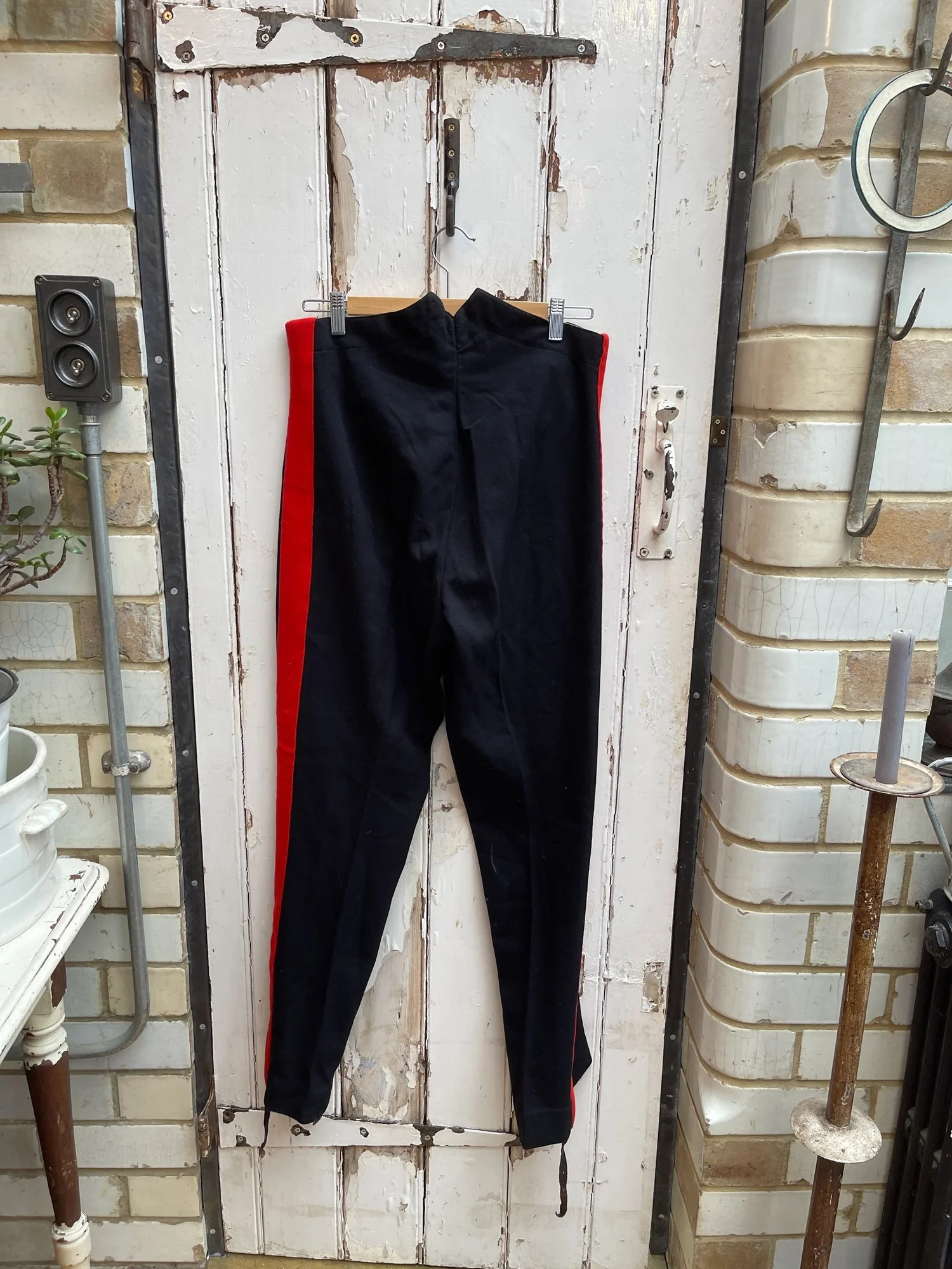 Antique vintage Moss Bros dark blue wool military uniform trousers 