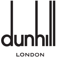 Dunhill London logo with black text and design elements on a white background.