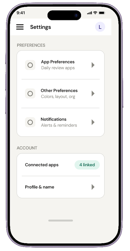 Adulting prototype screen