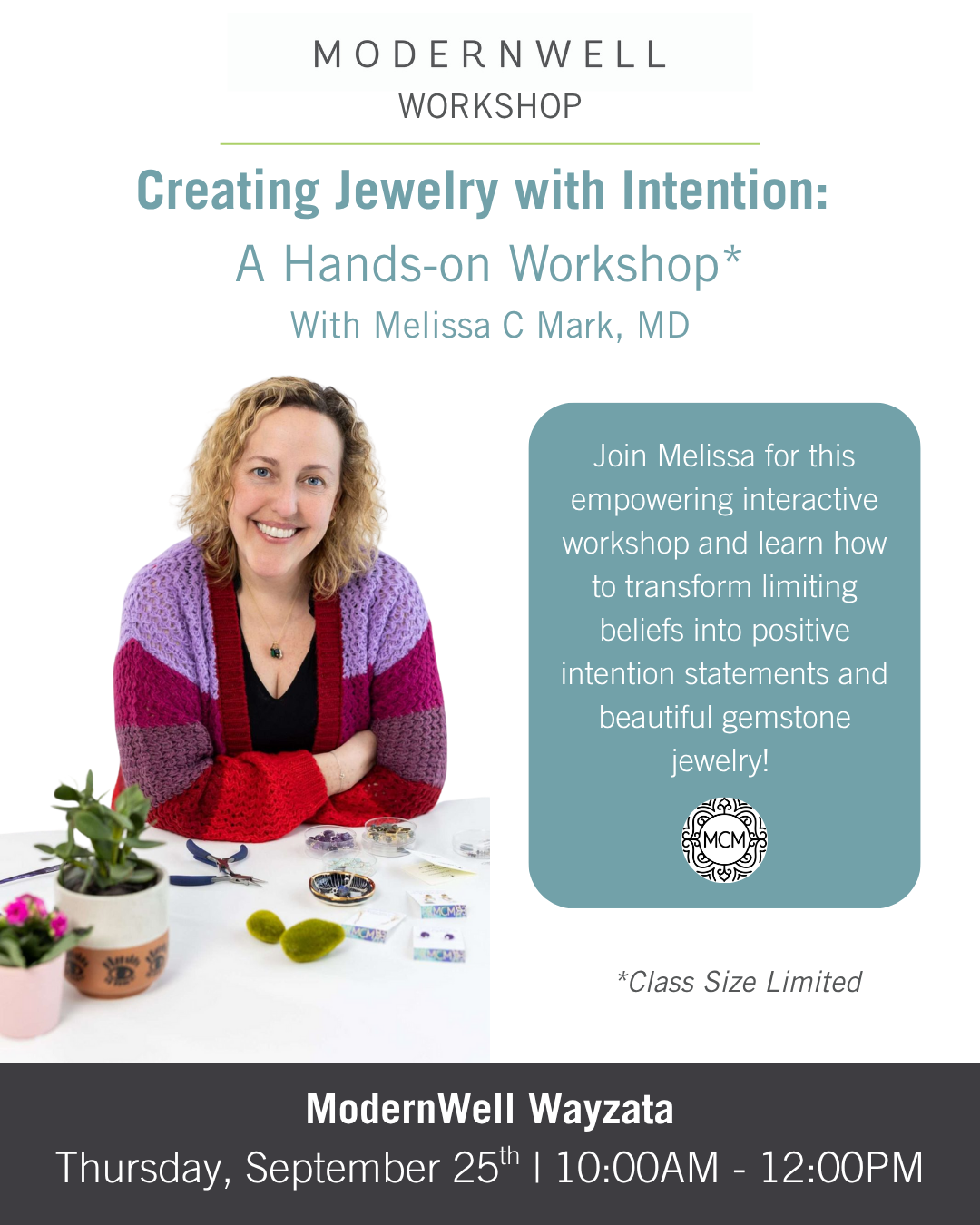 September 25, 2025: Creating Jewelry with Intention: A Hands-on Workshop
