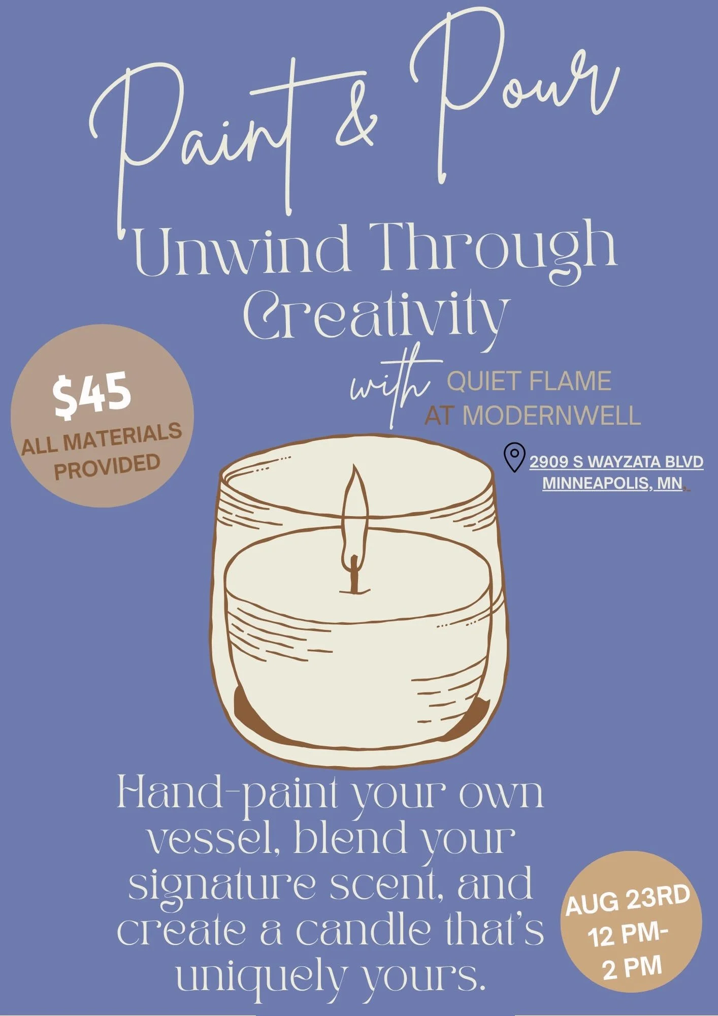 August 23rd , 2026: Paint &amp; Pour Experience: Unwind through Creativity