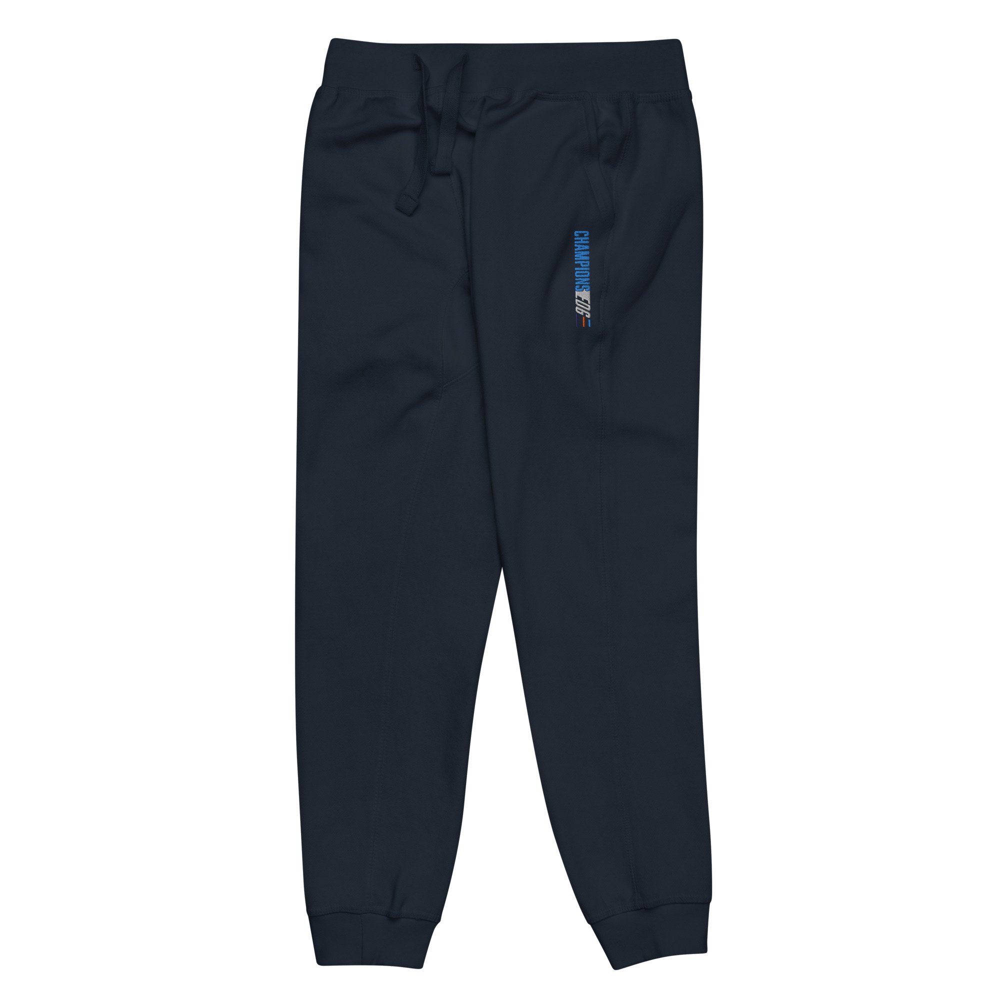 unisex-fleece-sweatpants-navy-blazer-front-left-6859d7394774b.jpg