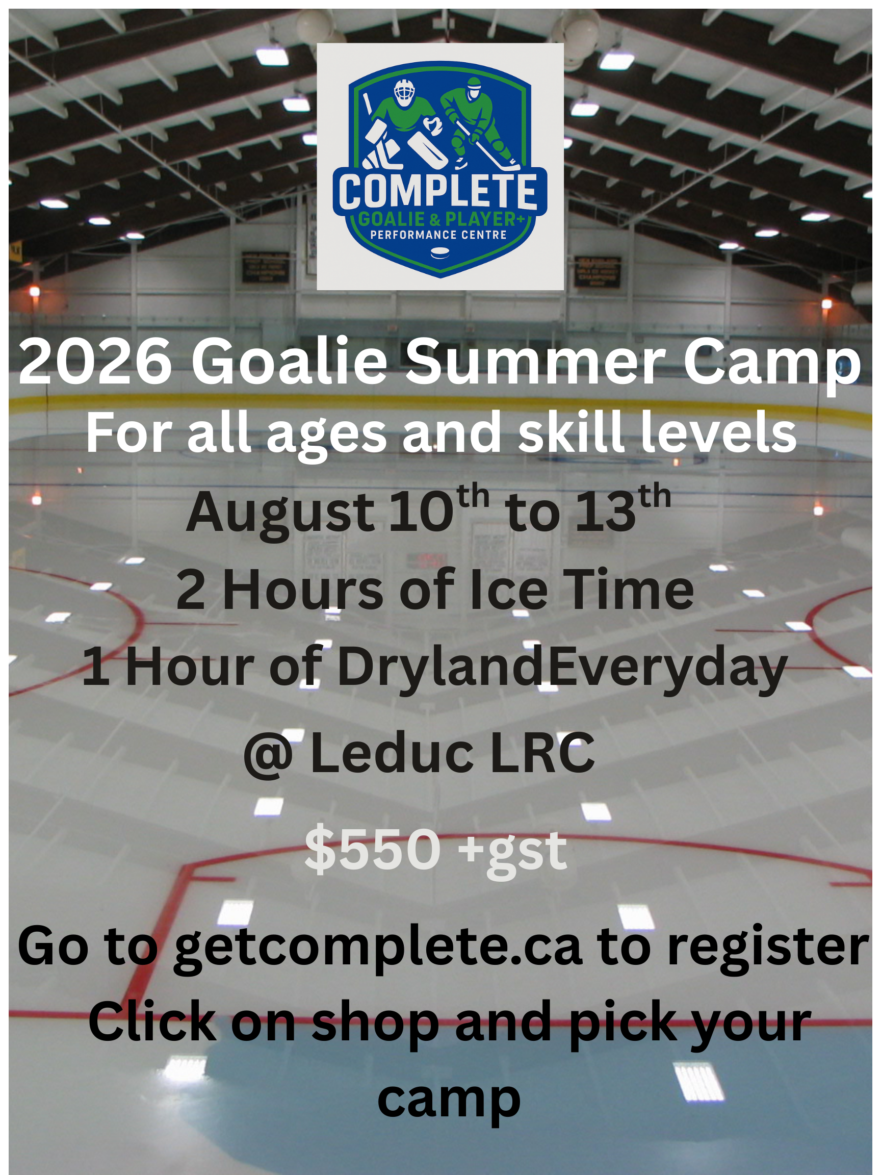 2026 Summer Goalie camp