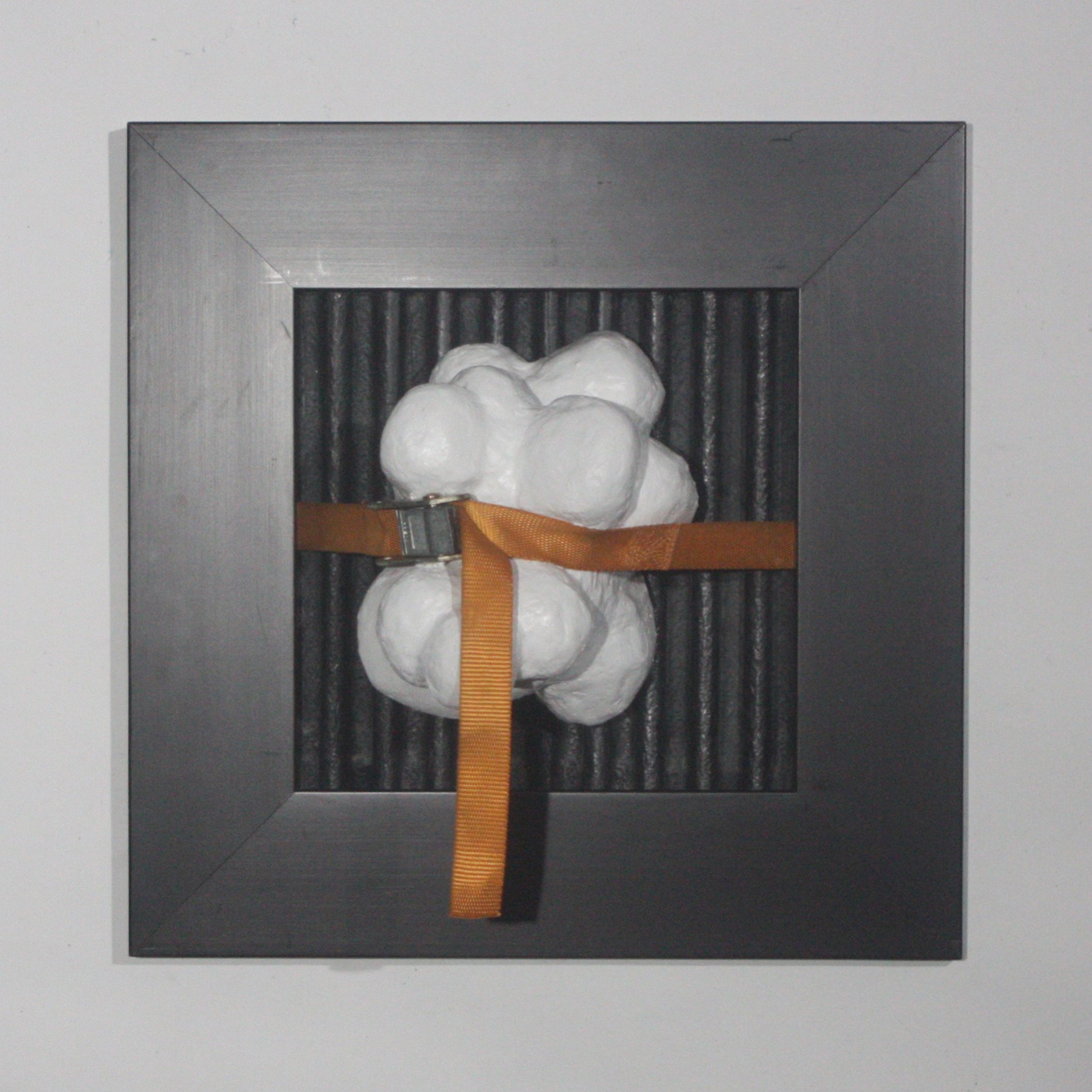 "Momentary Hold 2 (Maquette)"
ratchet straps & mixed media
12" x 12" x 8"
