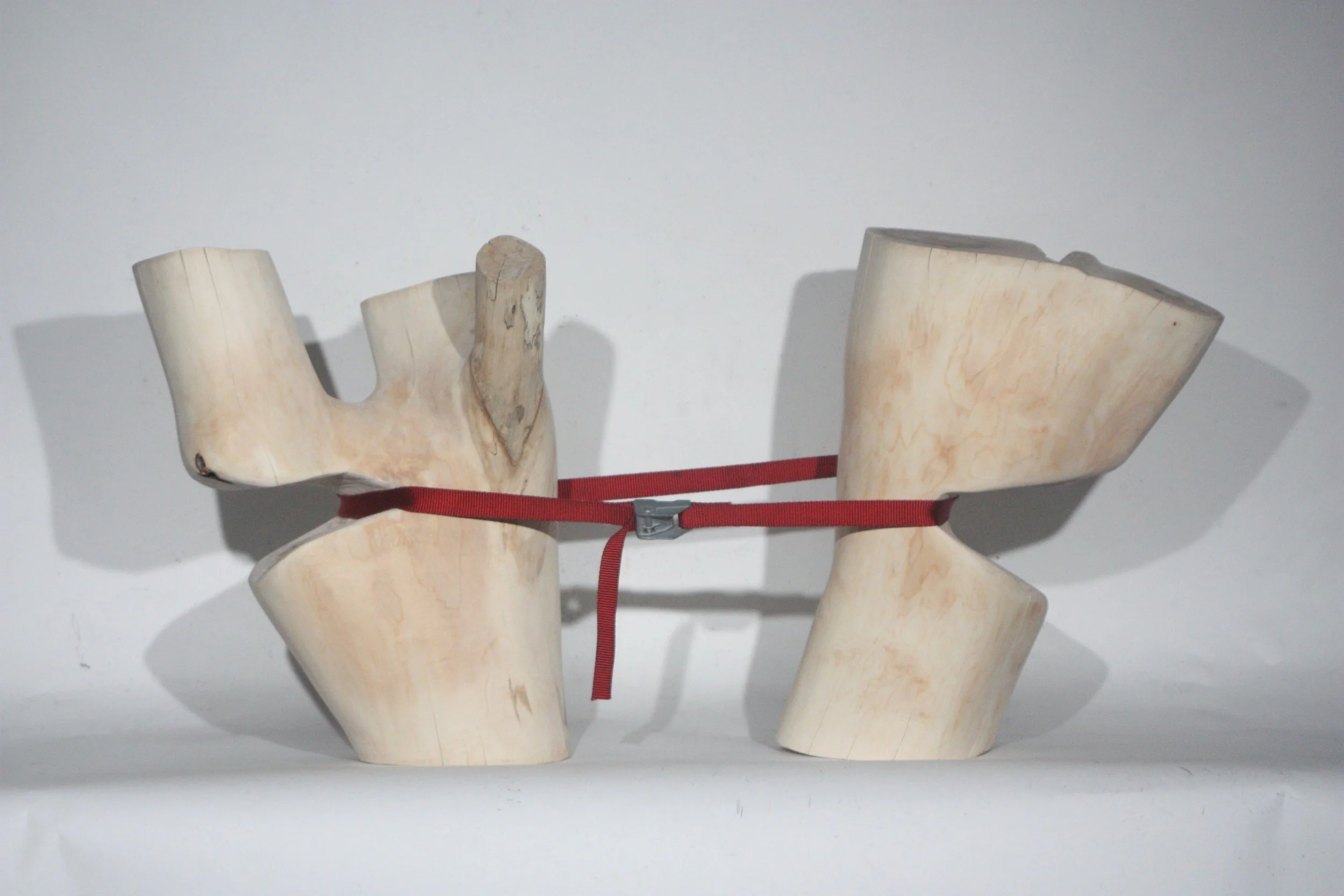 "Cinch 2", 2026
ratchet strap, wood
20" x 43" x 14"