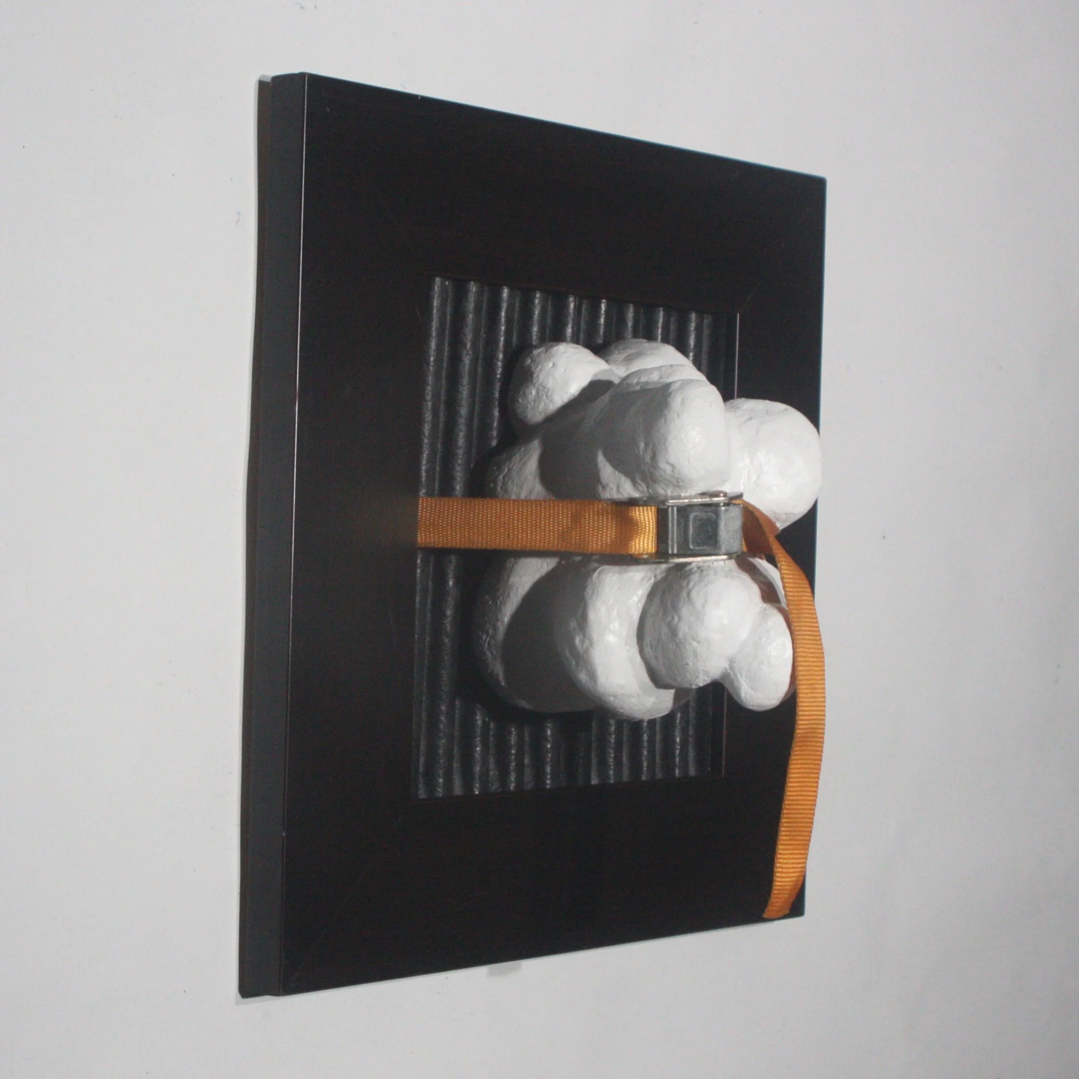 "Momentary Hold 2 (Maquette)"
ratchet straps & mixed media
12" x 12" x 8"