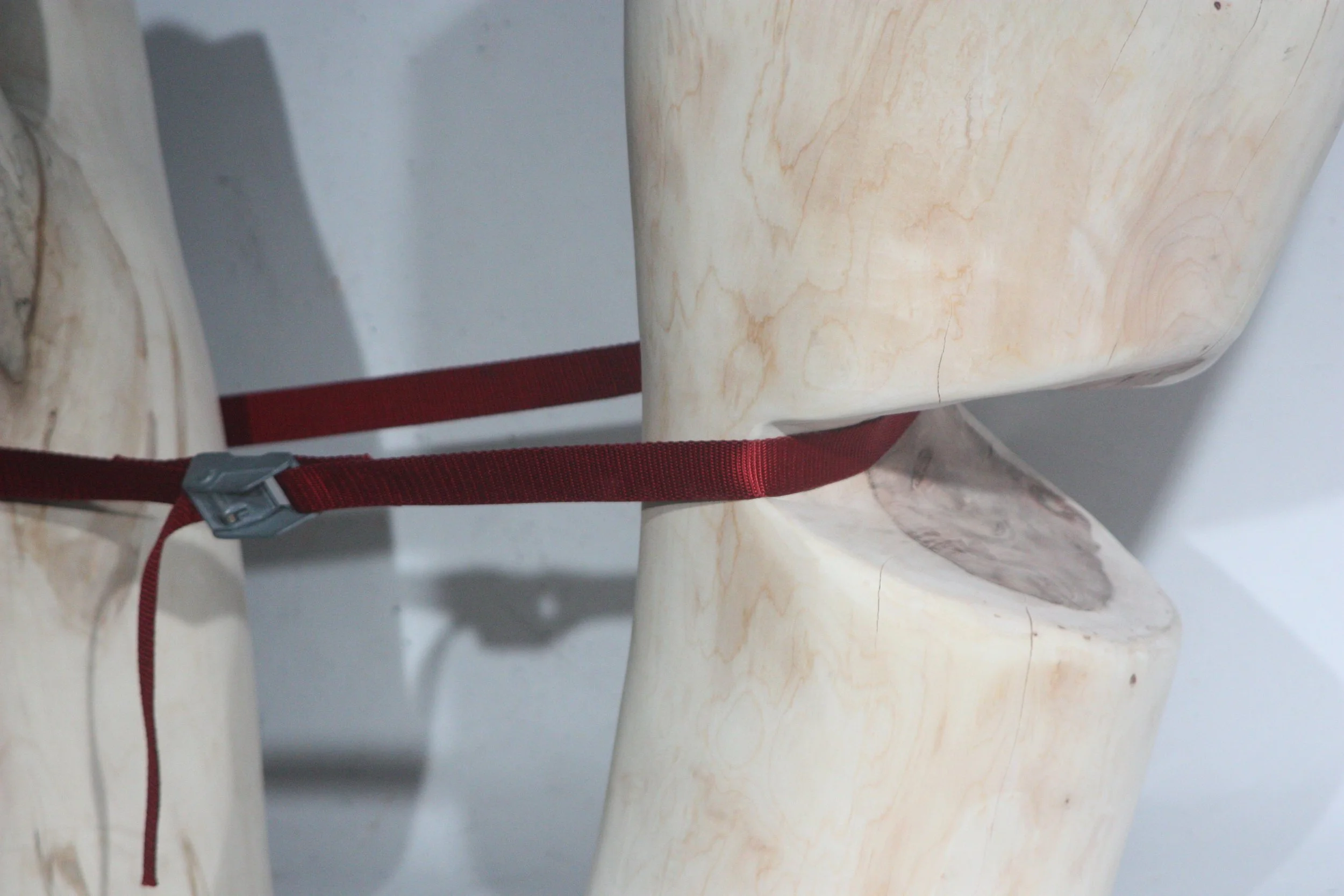 "Cinch 2", 2026
ratchet strap, wood
20" x 43" x 14"