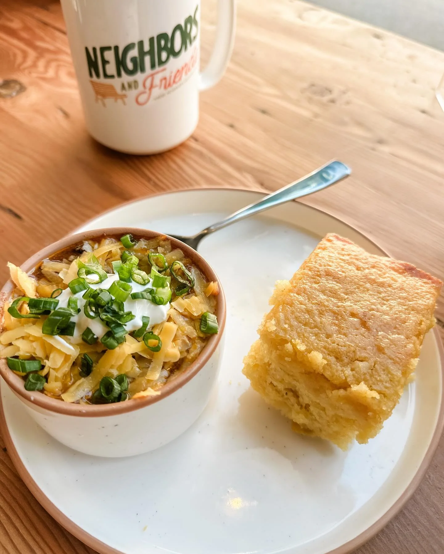 Soup session in full effect! It&rsquo;s officially sweater weather and we have chili, cornbread, tomato soup and Neighbors &amp; Friends Beanies ready to go!!!!
