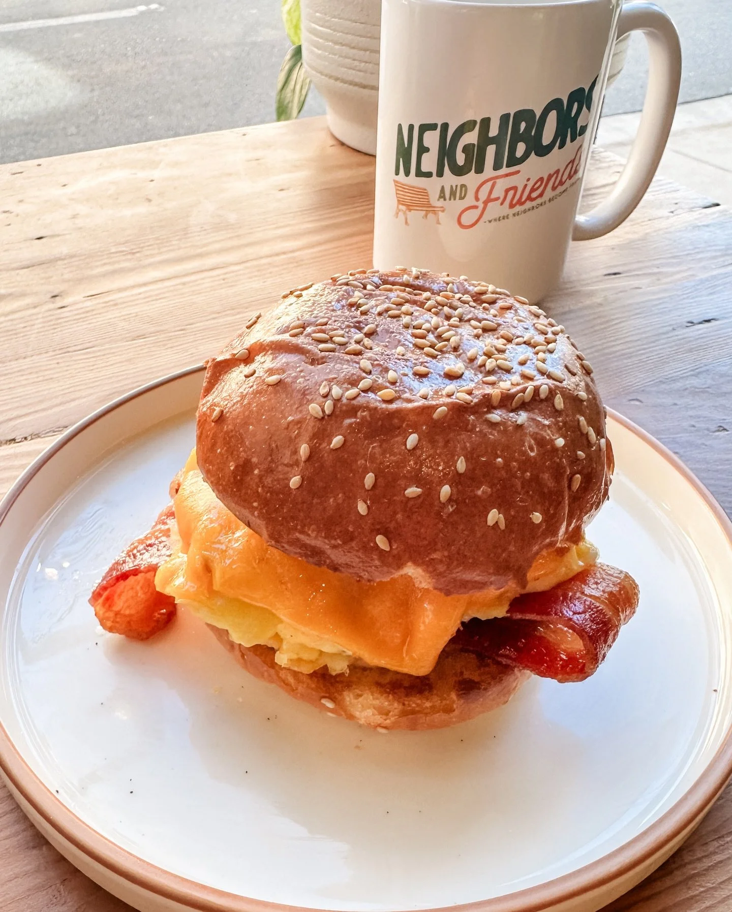 Moving into @dinela week and excited to share we added brunch this time around meaning our #1 seller on the menu the BEC aka the Bacon Egg and Cheese is on the menu along with a cup of our amazing drip roasted by @picaresca.cafe and you can find it i