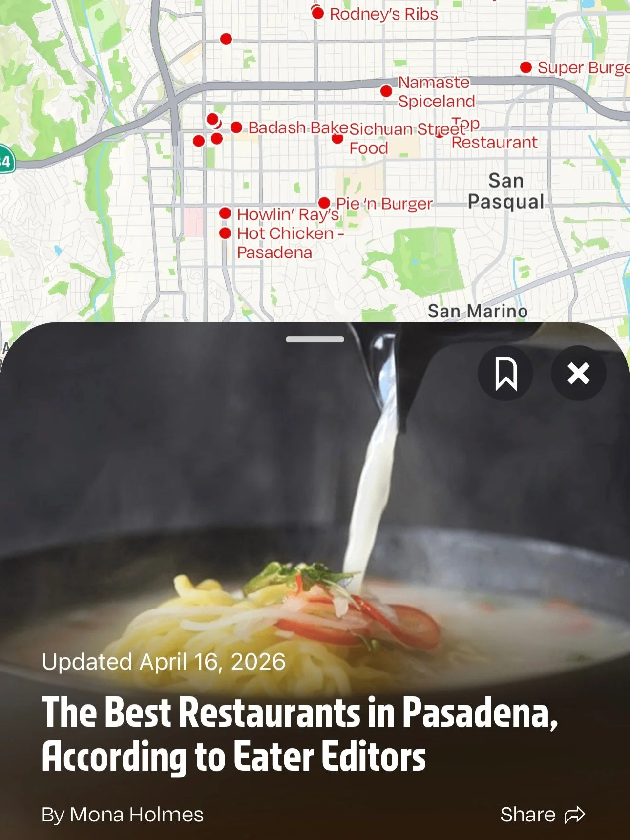 Being recognized as one of the top restaurants in Pasadena by @eater is amazing. Download their new app and check out all the restaurant cause there are some bangers on there and many our corner is killing it with @bonekettle @pezcantina and @osawapa