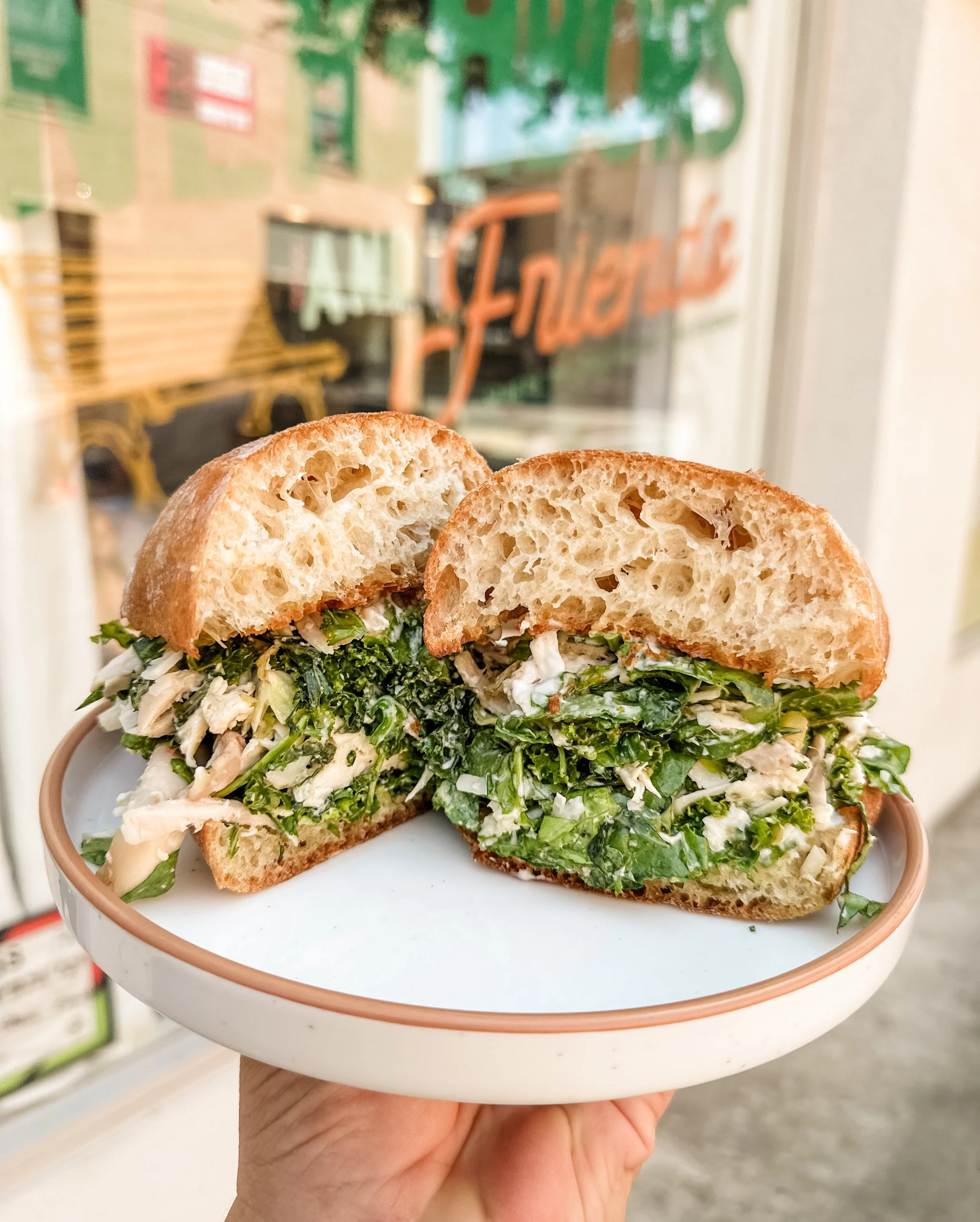 Did you know you can get our Cali Chicken on Ciabatta?!? This salad/sandwich/wrap is delicious anyway you have it!