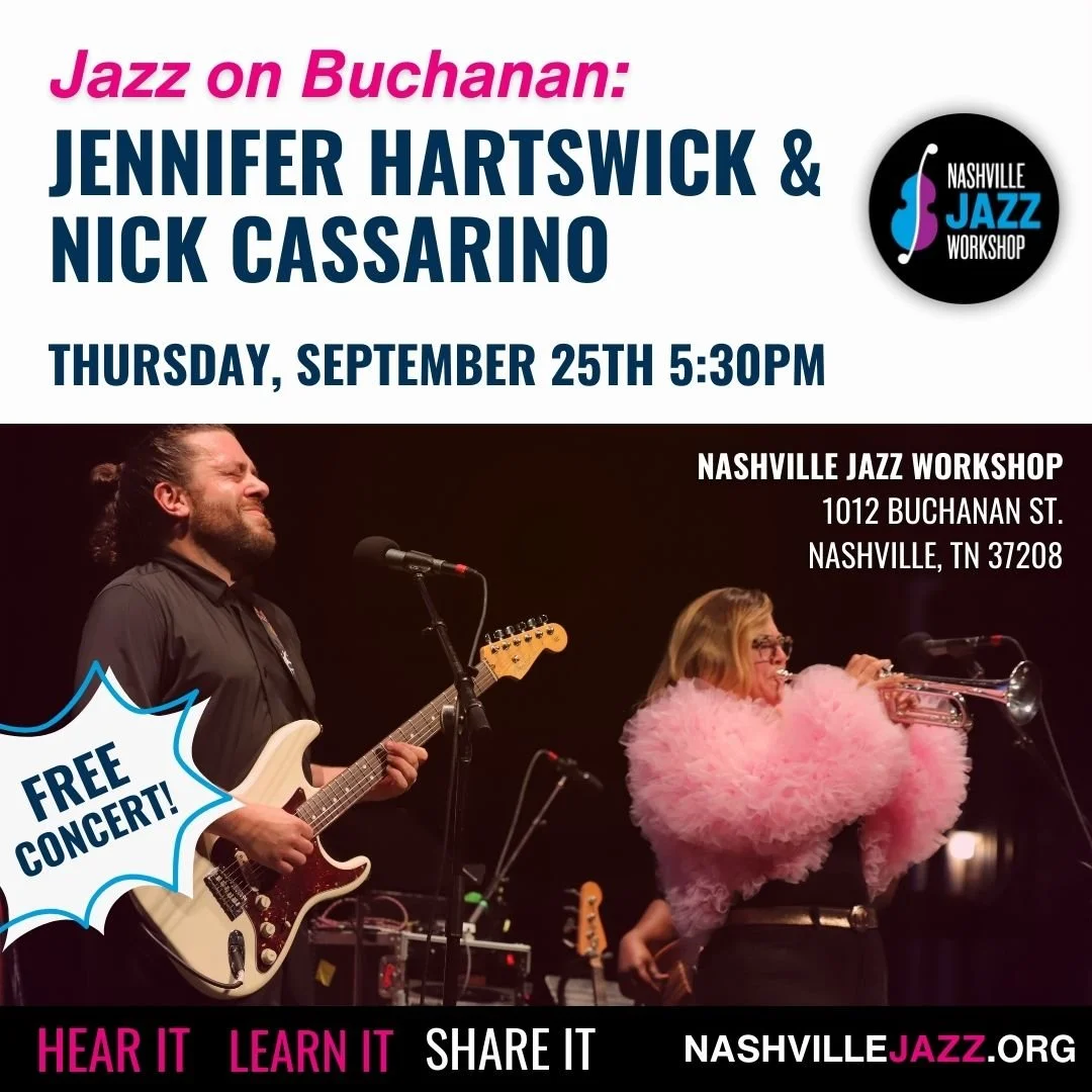 Jazz on Buchanan: Jennifer Hartswick & Nick Cassarino (FREE CONCERT)