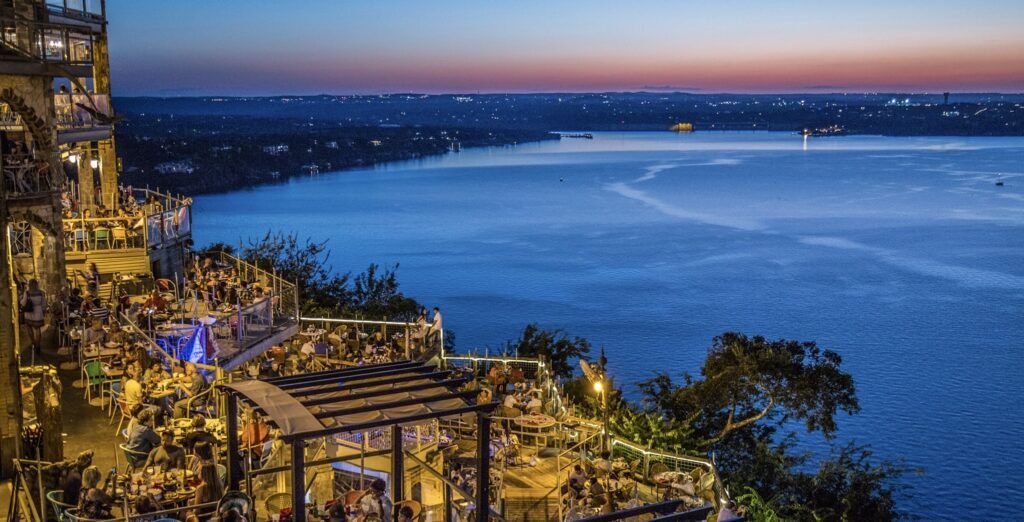 Lake Travis —
Take a day trip to boat, waterski, wakeboard, tube, fish or simply enjoy the scenery.