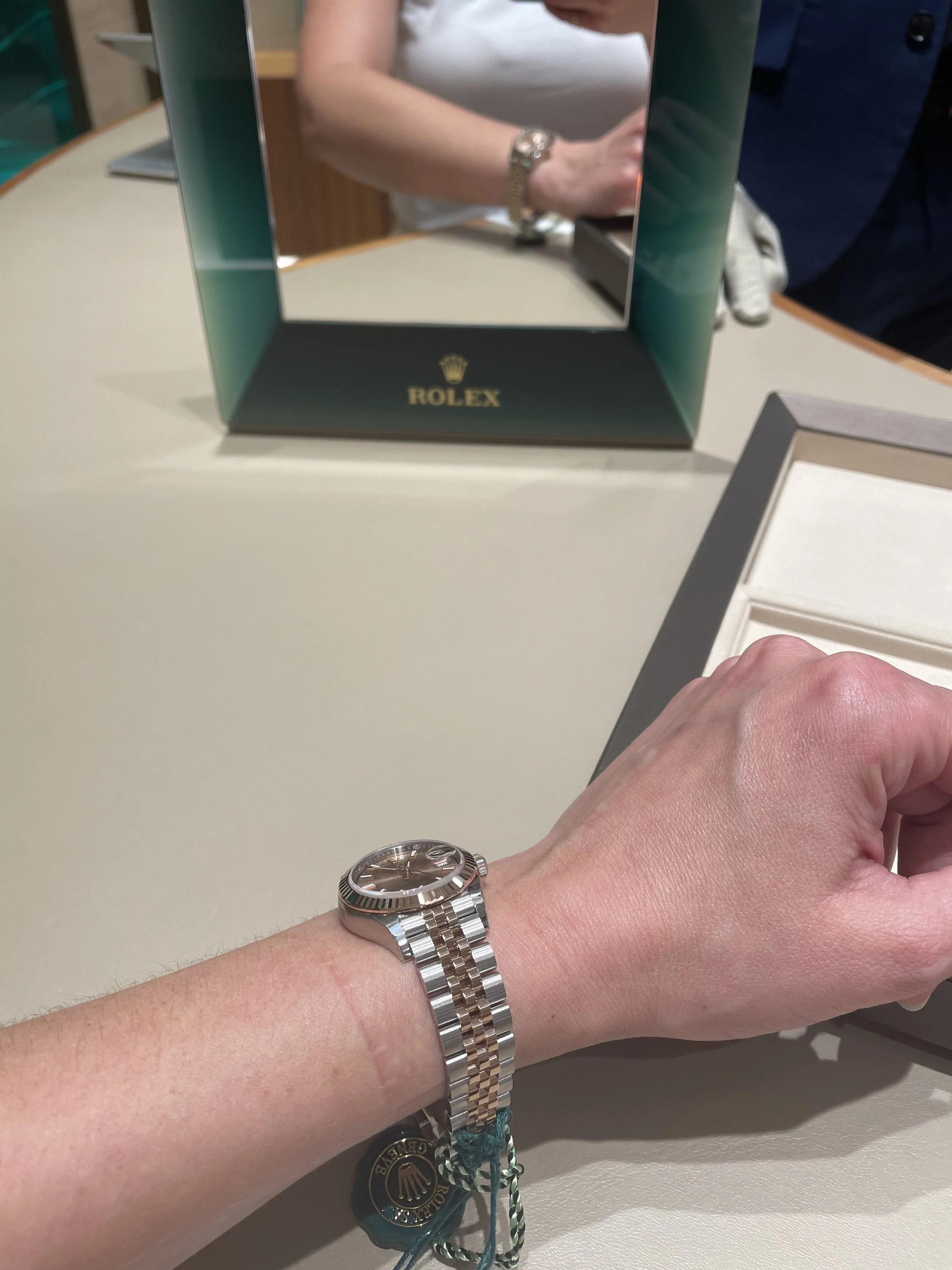 Rolex Ladies Datejust 2 Tone Rose Gold Canada