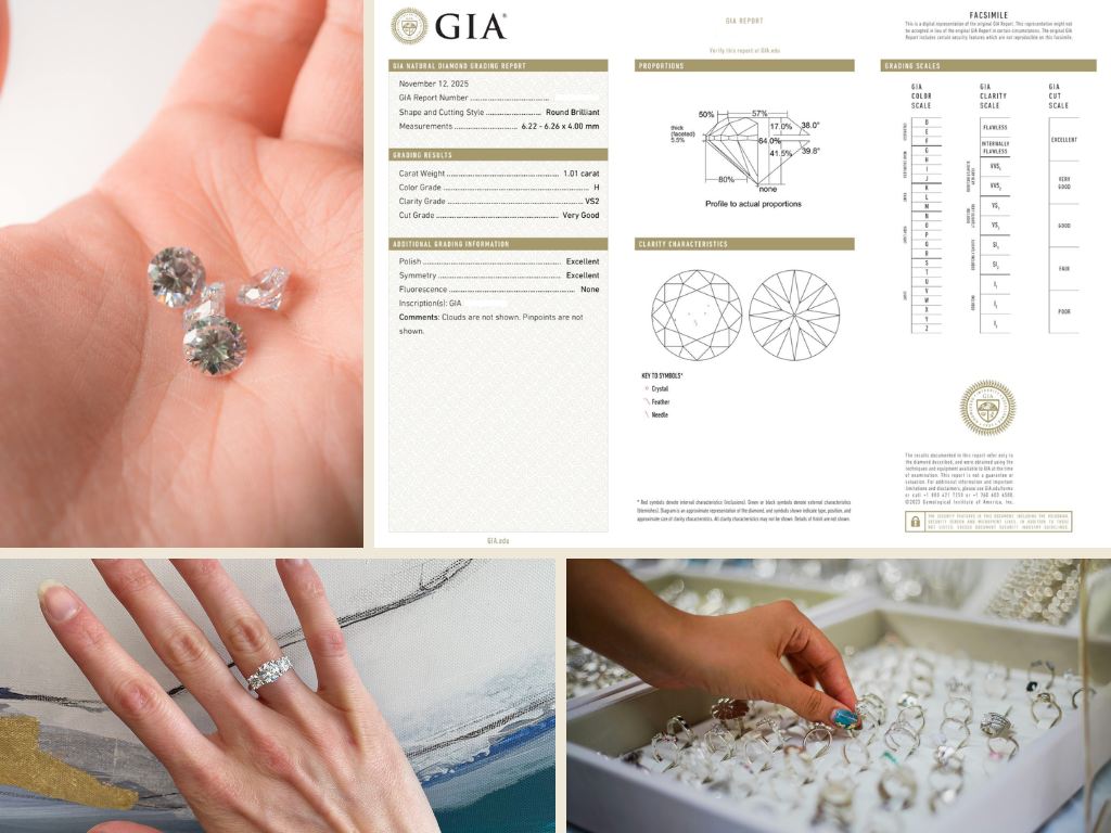 Research diamonds and rings online breaks it down into parts that don't help you choose