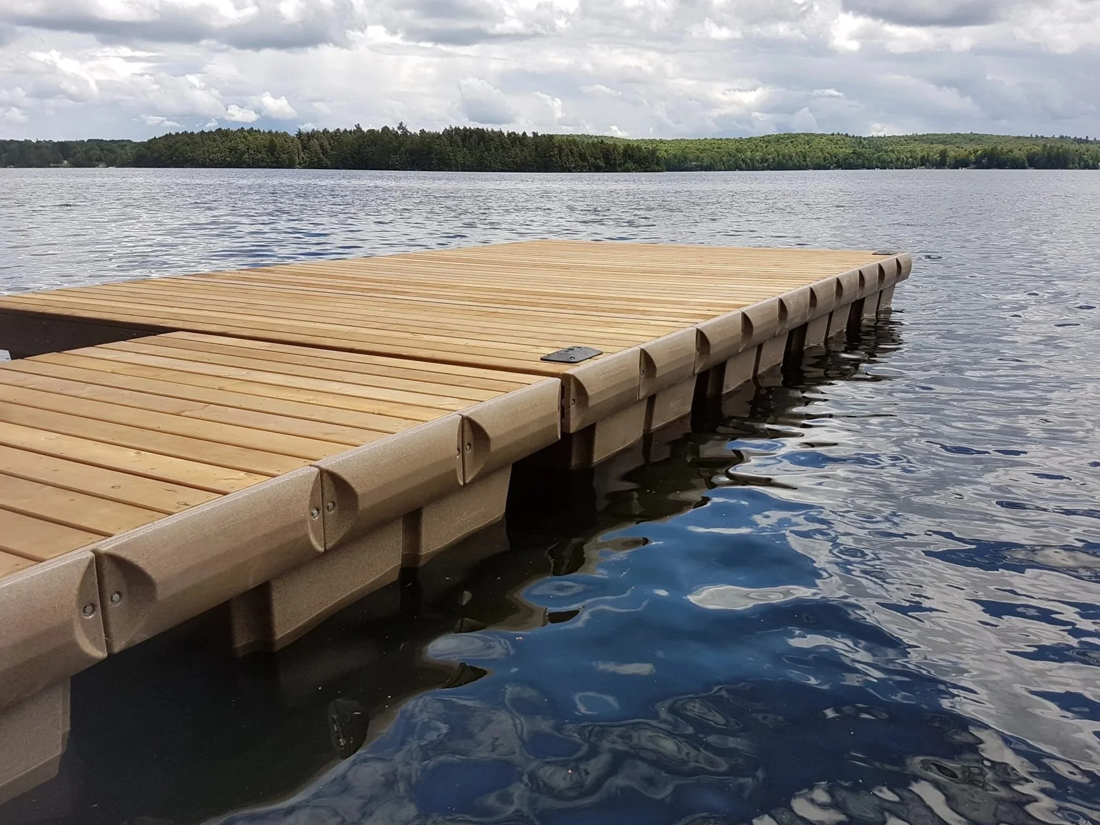 Waterfront dock by MP Deck and Dock Parry sound areas number one choice for decks and docks