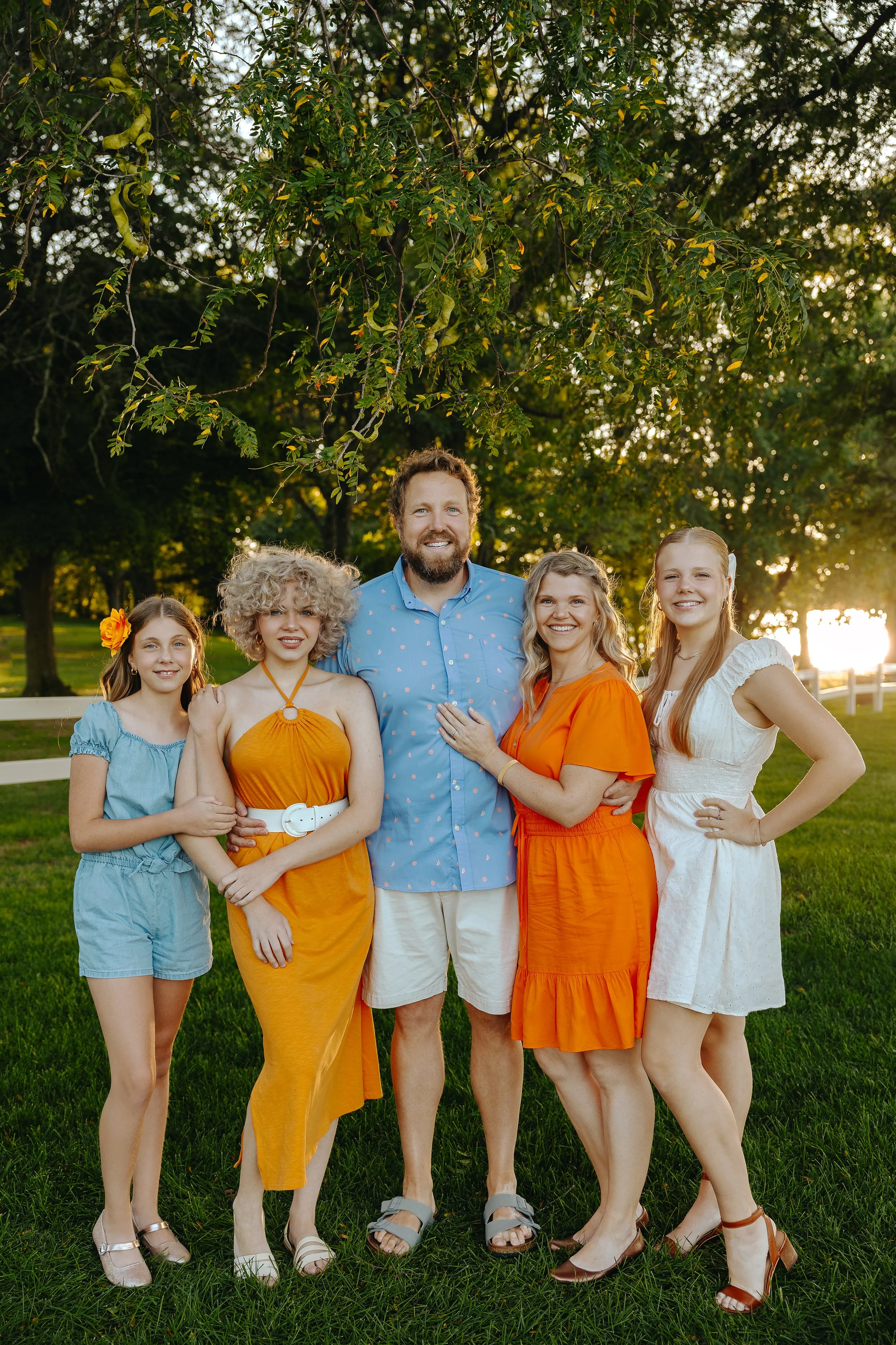 Heirloom golden hour family portrait in vegas with natural light