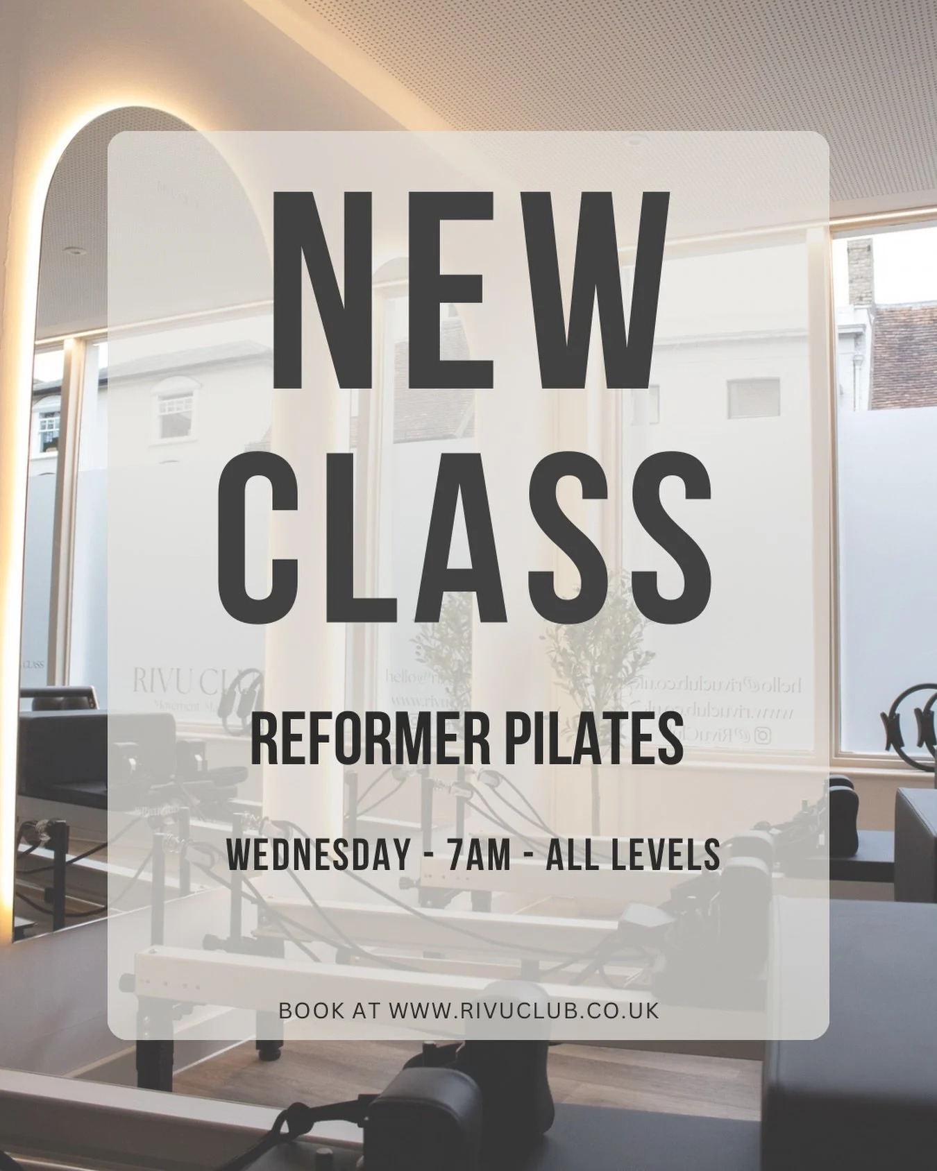 Your new Wednesday morning ritual 🤍

7am Reformer at Rivu Club.

A little movement before the day begins - leaving you feeling energised, stronger and ready for whatever&rsquo;s ahead.

If you&rsquo;ve been meaning to get back into your routine, thi