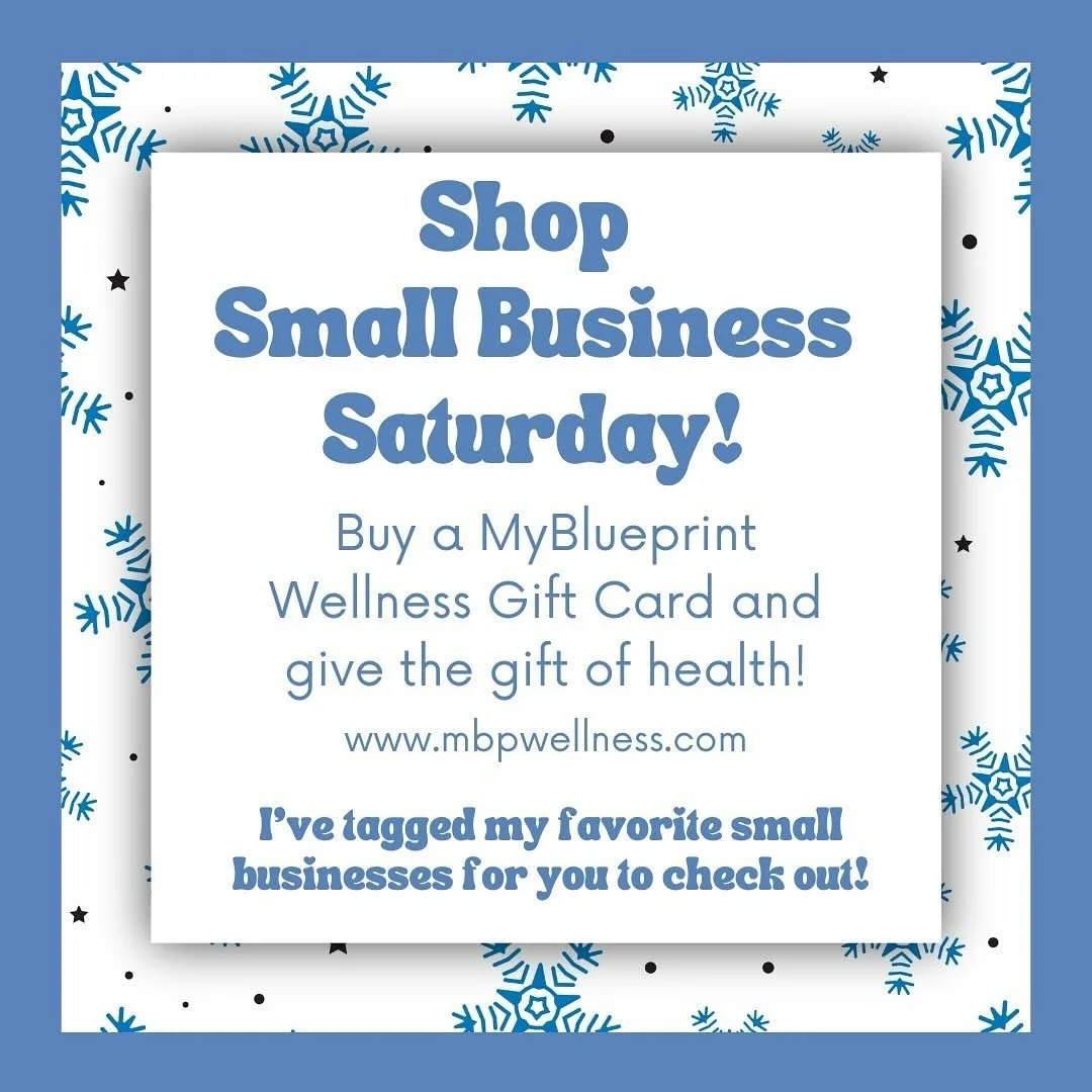 ✨💛Small Business Saturday also highlighting the amazing &bull; @myblueprintwellness ✨💛

&ldquo;When you support a small  business it benefits you, your community, and the environment in powerful, tangible ways.  It keeps more money where you live, 
