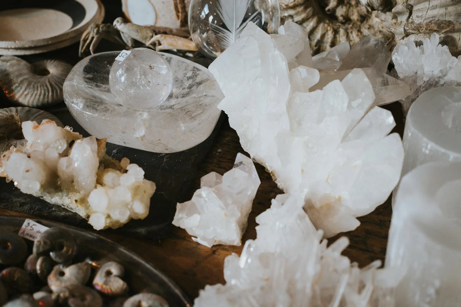 White Quartz Crystals Energy Clearing Tools