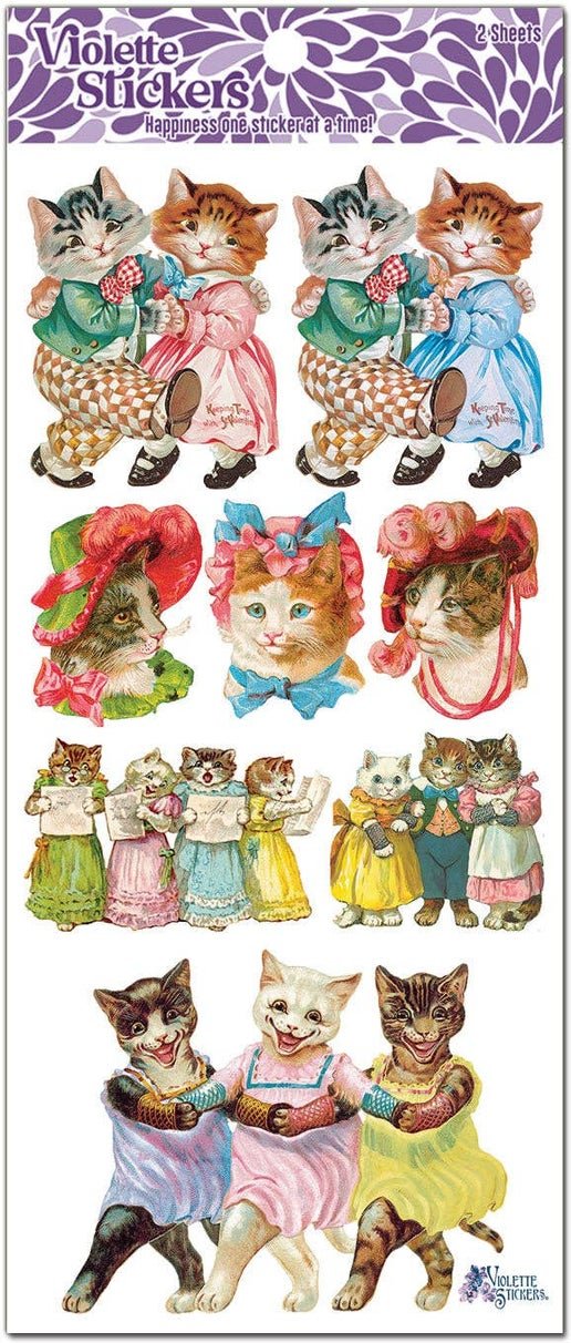 Violette Stickers - Dancing Cats