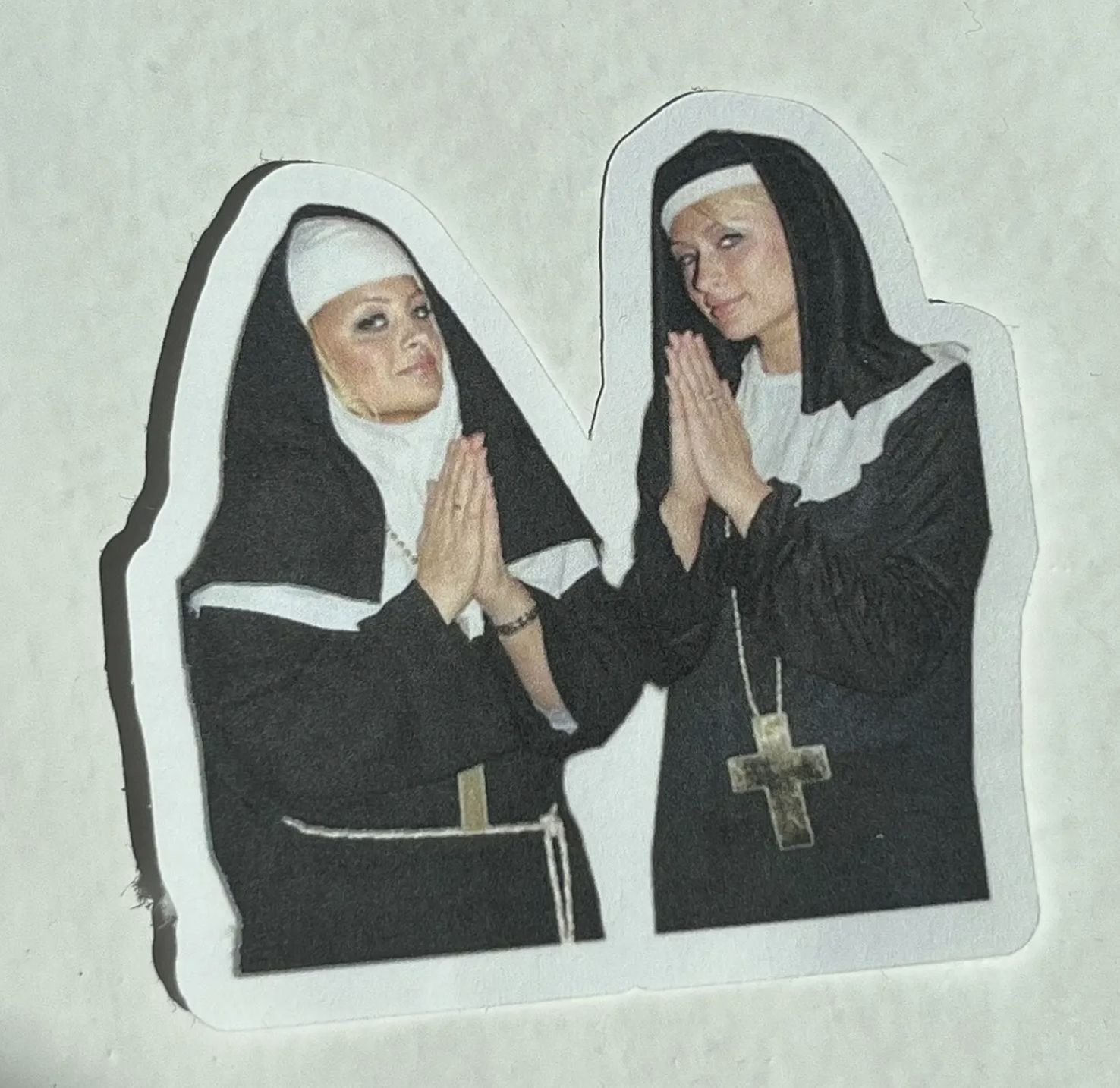 Paris Hilton & Nicole Richie Nun Sticker - Literary by Ava