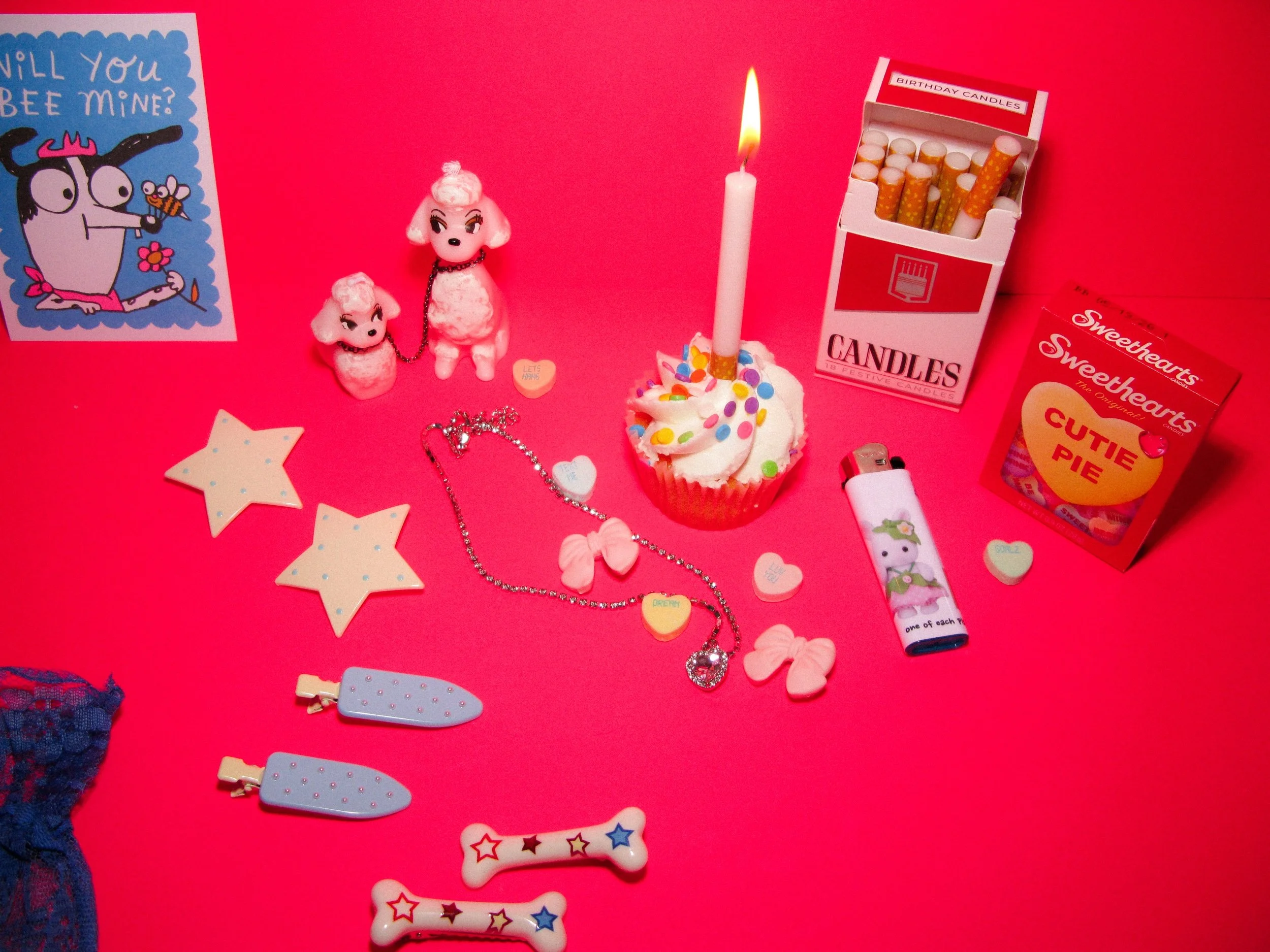 Blue Polka Dot Star Hair Barrettes