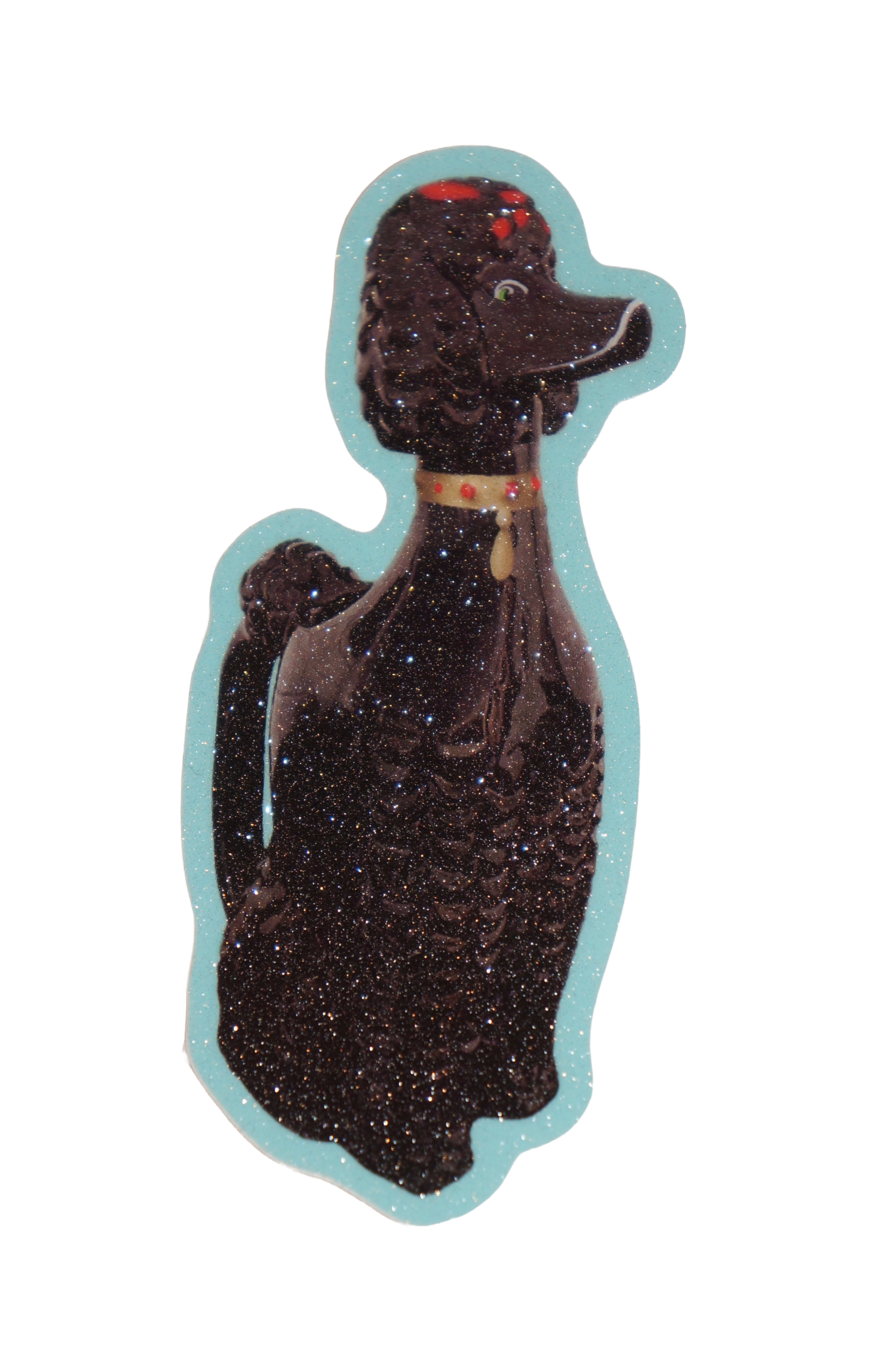 Black Poodle Glitter Sticker by Aimee Miller