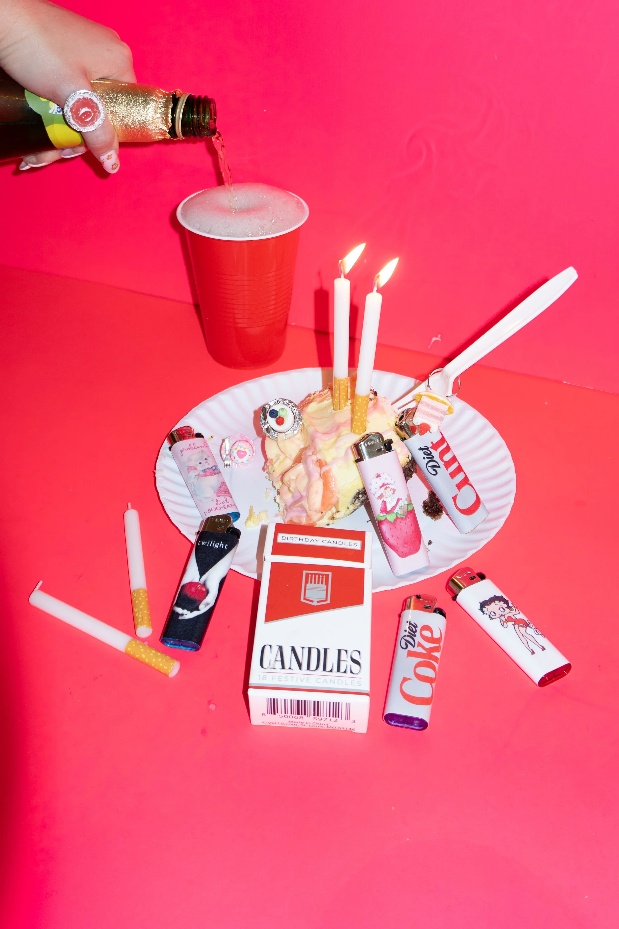 Cigarette Candles + Mystery Lighter ⁉️