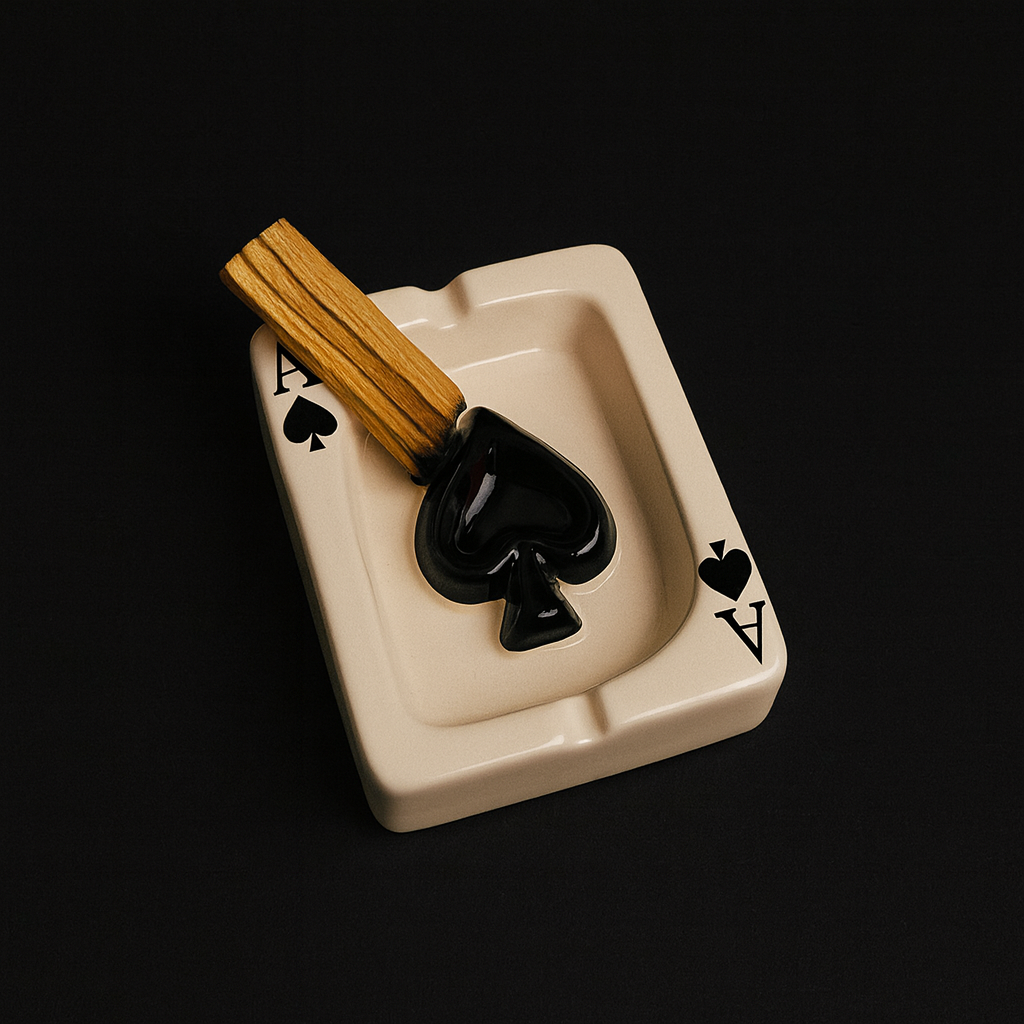 Black Ace of Spades Card Ash Tray