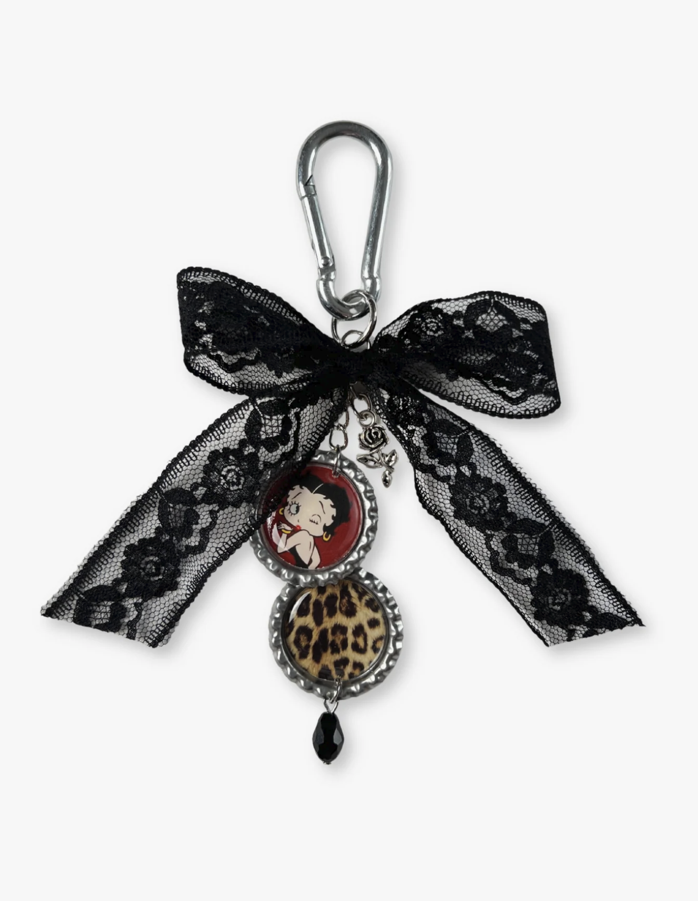 Betty Boop Leopard Print Keychain by Painted Lady
