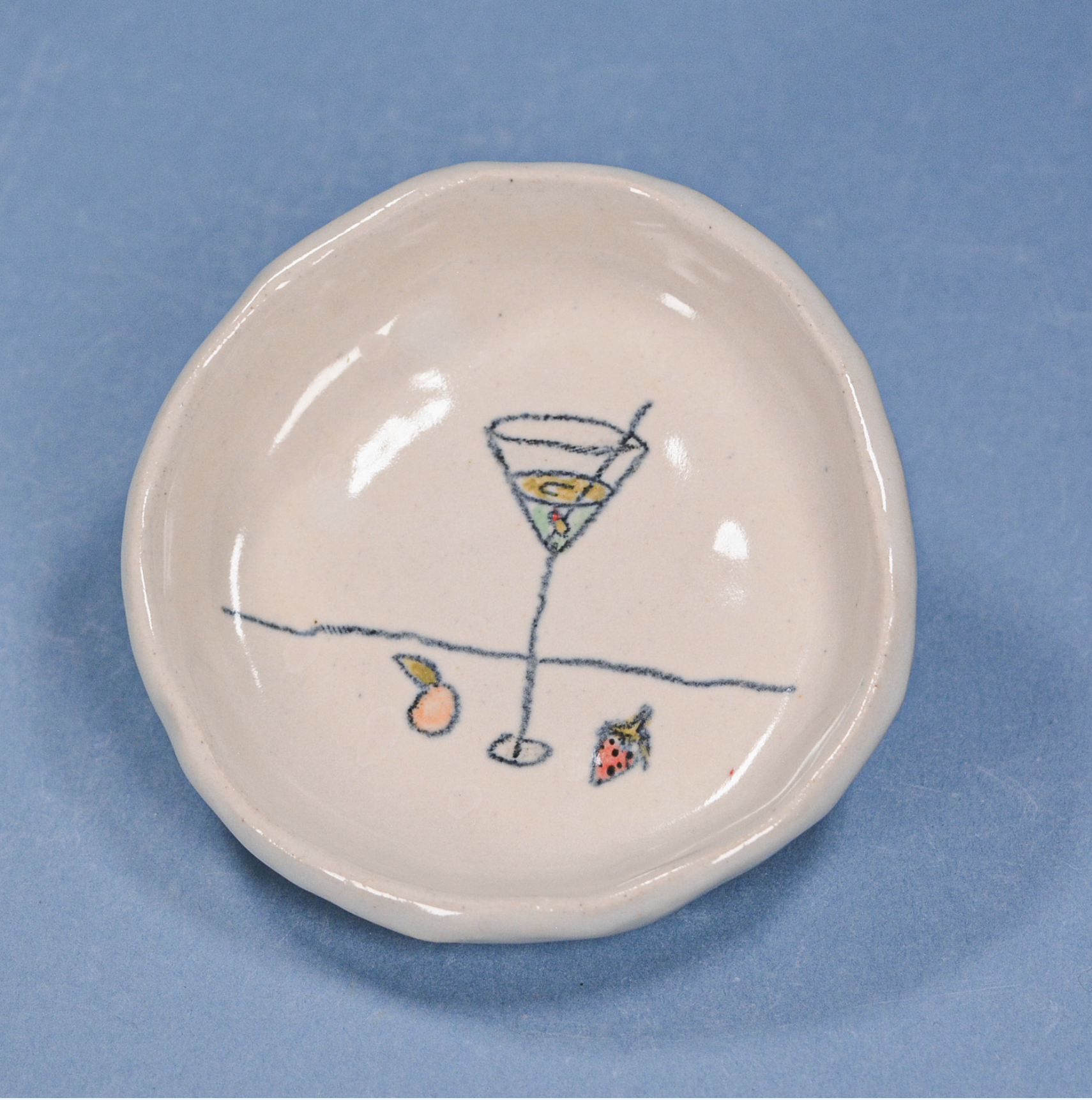 Martinis and Fruit Catch All Plate! by Juice Ceramics