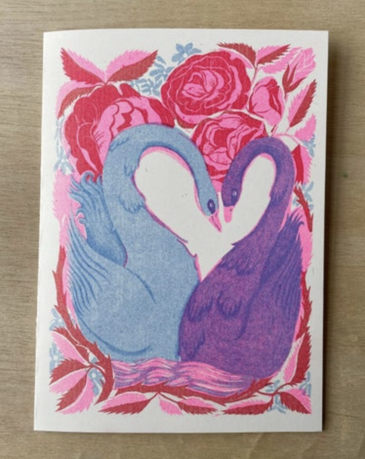 Swooning Swans Card by Lillian Melcher