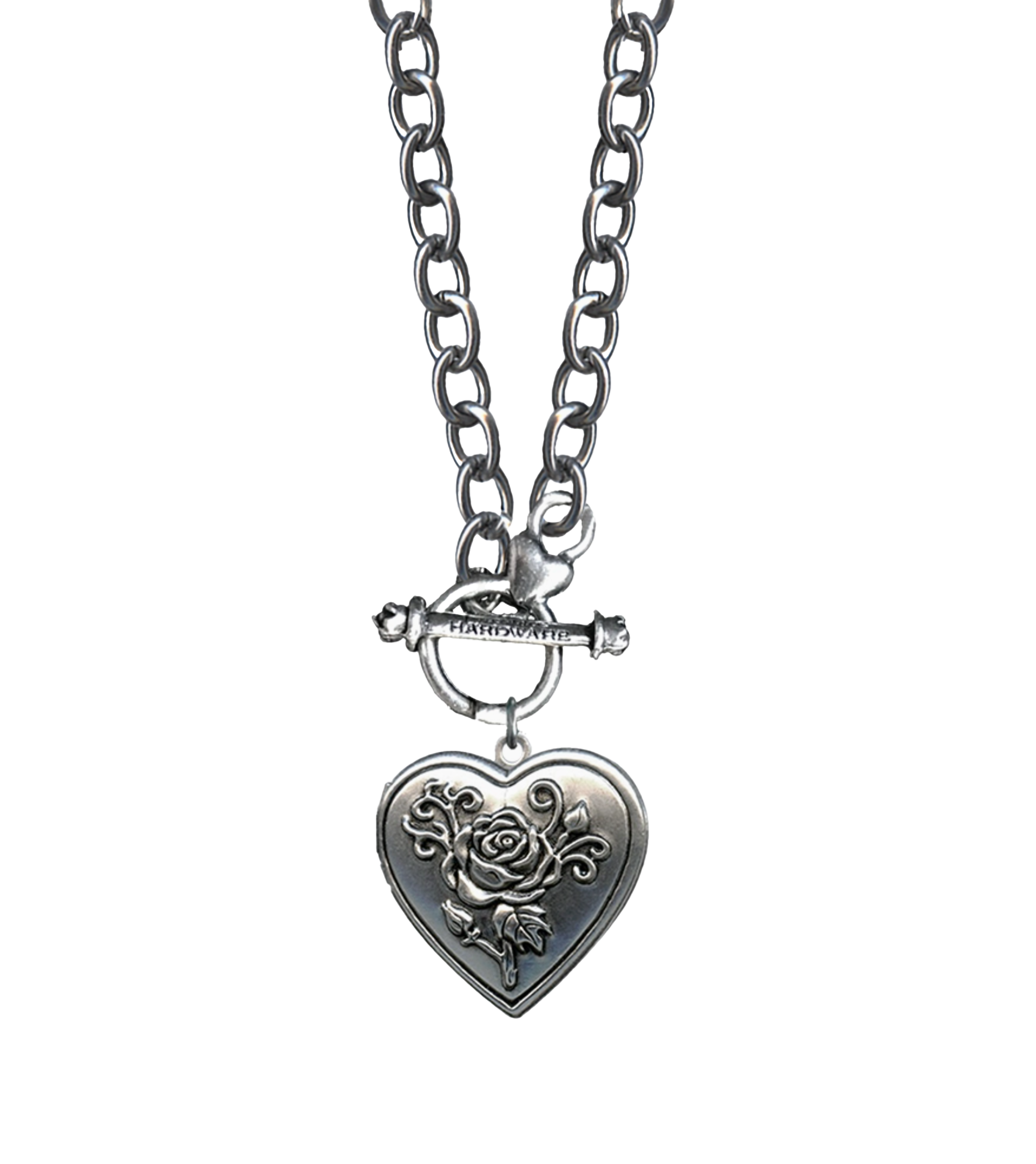 Heart Locket Toggle Necklace by Classic Hardware