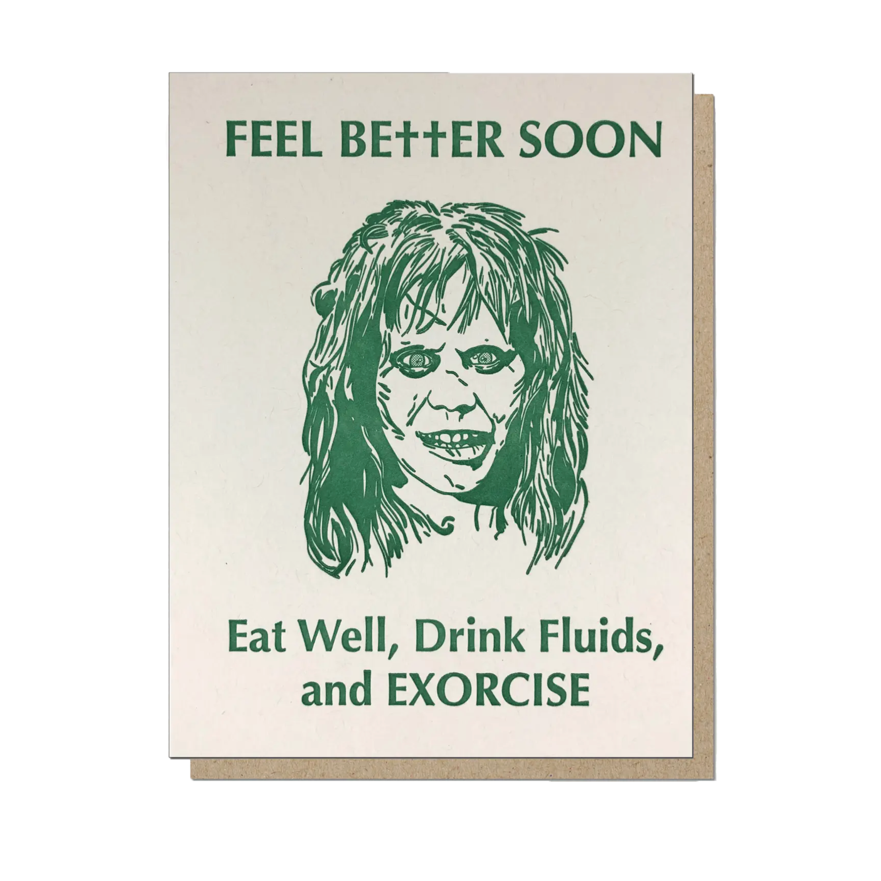 Exorcist Get Well Card by Guttersnipe Press