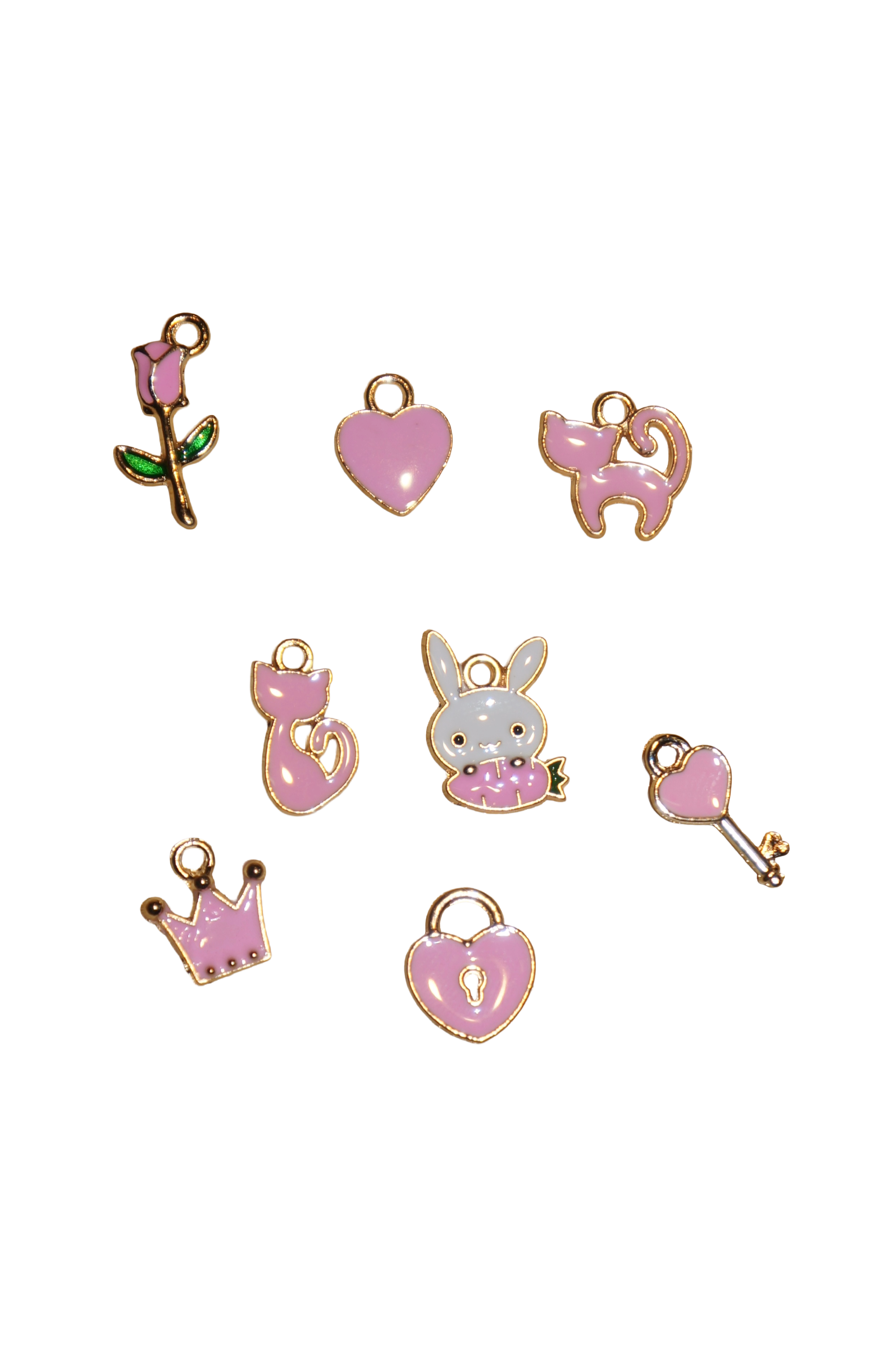 Cute Pink Enamel Charm Pack!