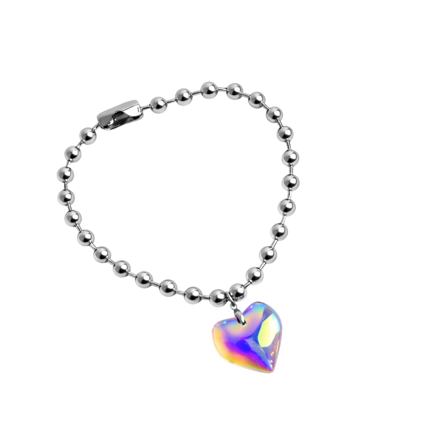 Heart Ball Chain Necklace