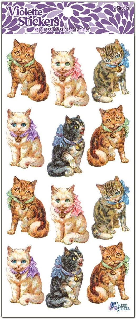 Violette Stickers - Cats with Bows