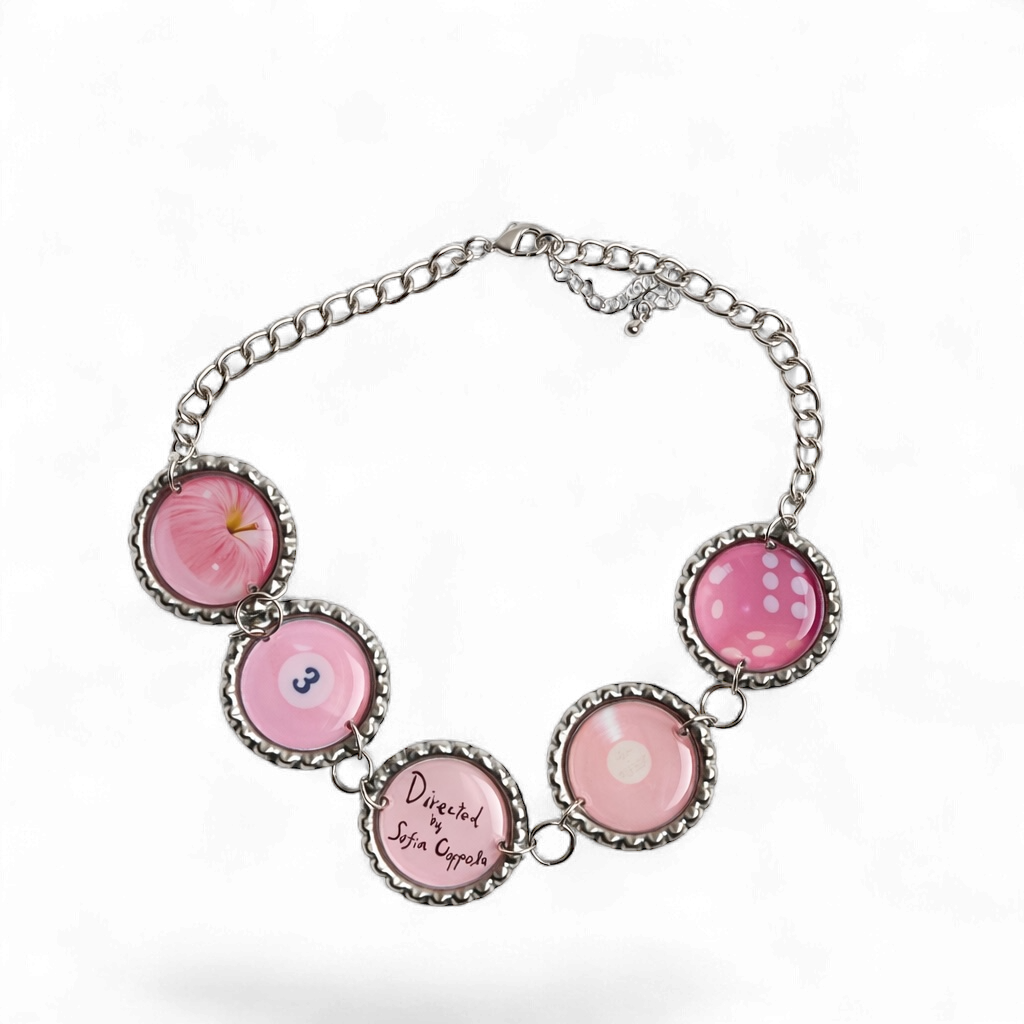Sofia Coppola Pink Bottle Cap Necklace by Painted Lady