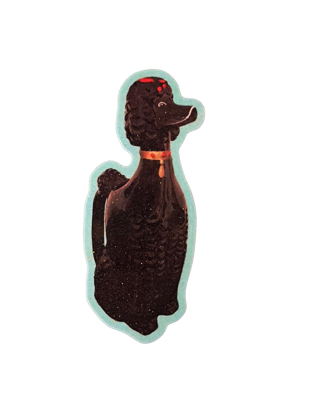 Black Poodle Glitter Sticker by Aimee Miller