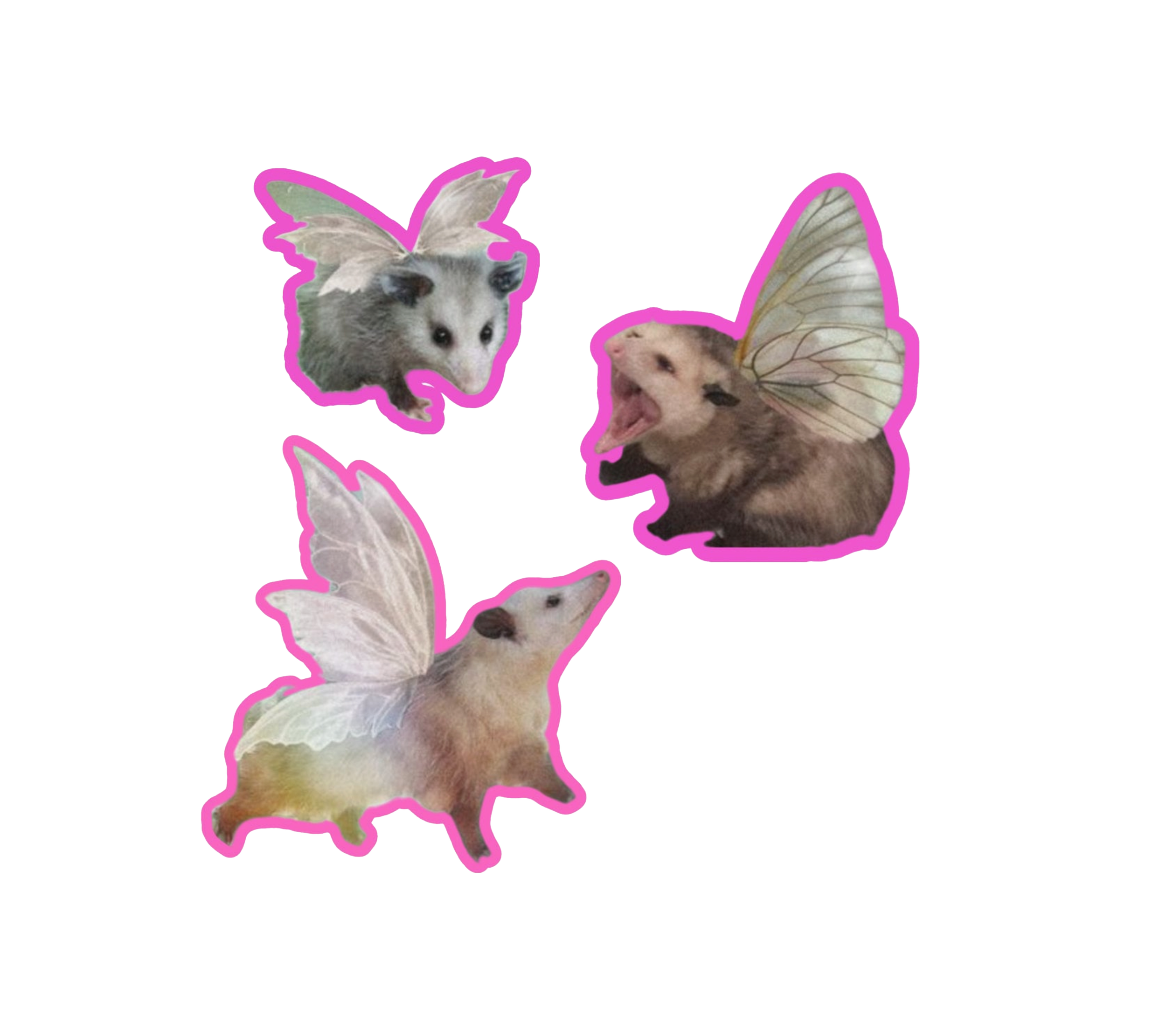 Possum Fairy Die Cut Stickers