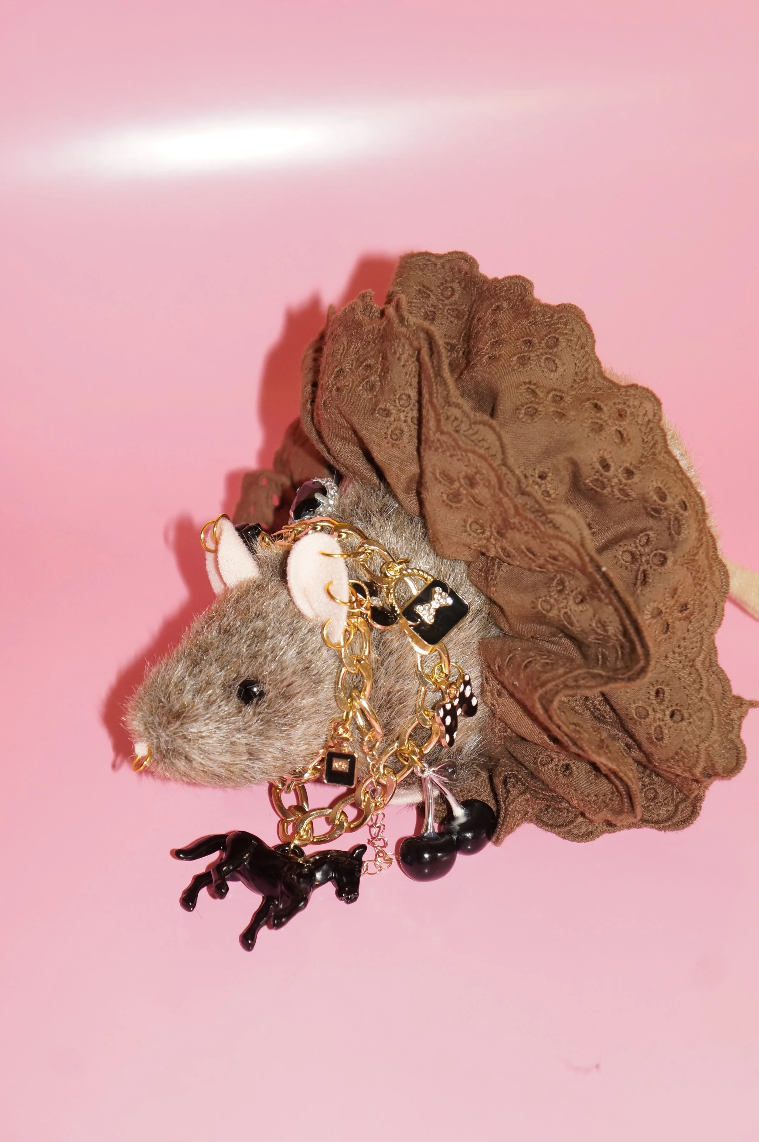Brown Lacy Rat Tutu (Scrunchie!)