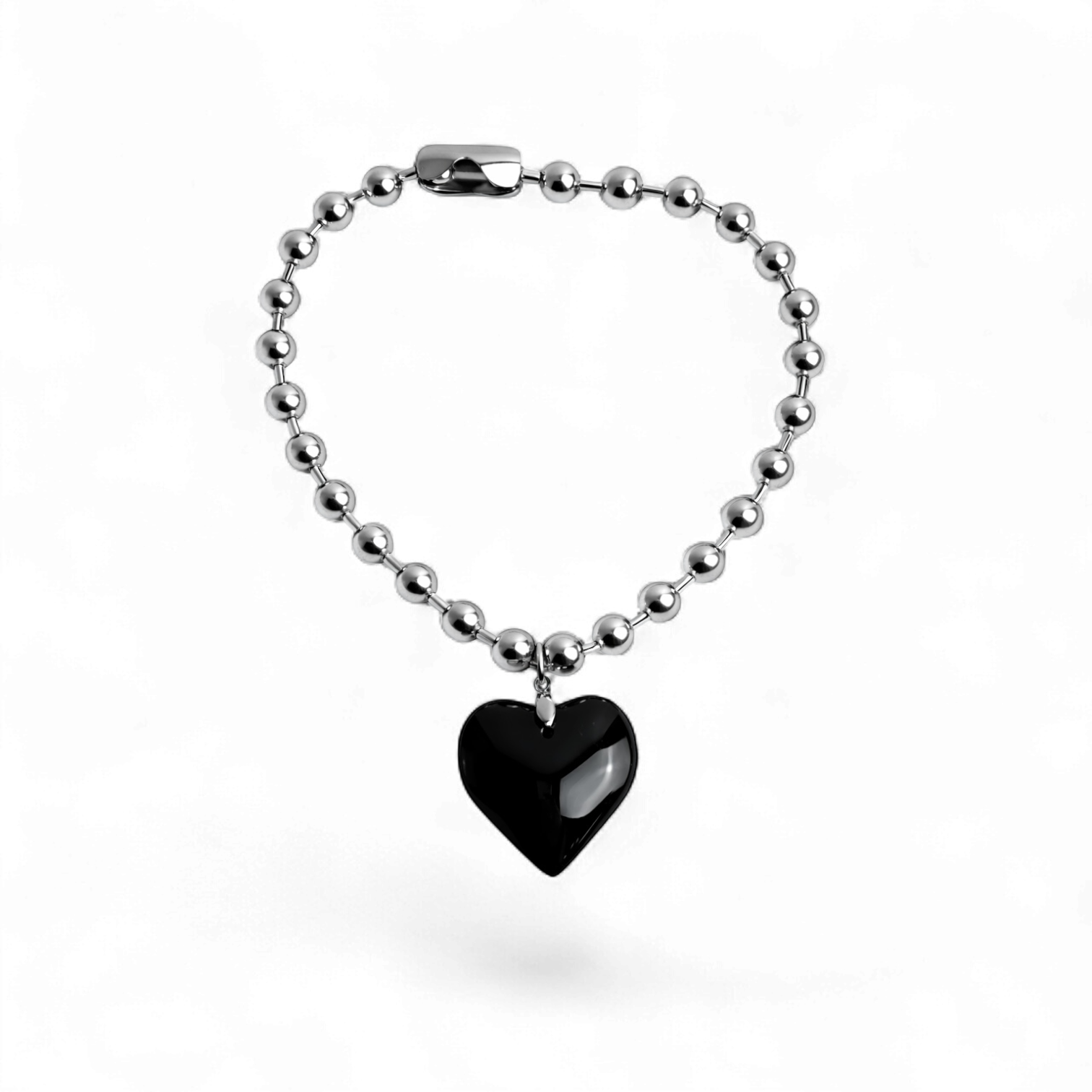 Heart Ball Chain Necklace