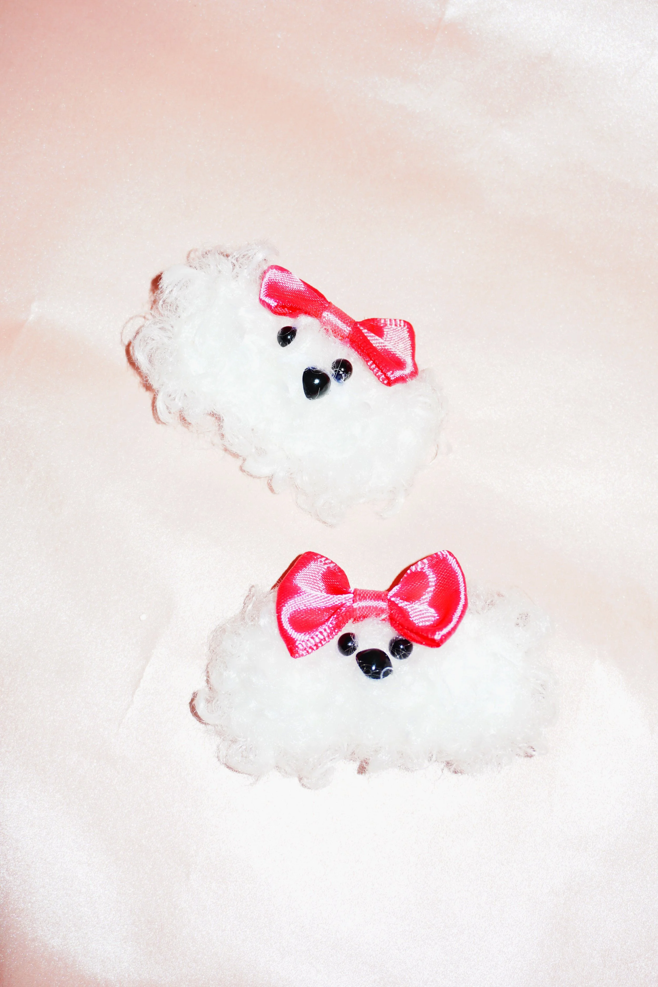 Mini Fluffy Poodle Barrette Set of 2!