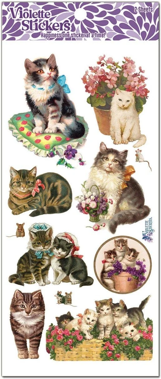 Violette Stickers - Victorian Cats
