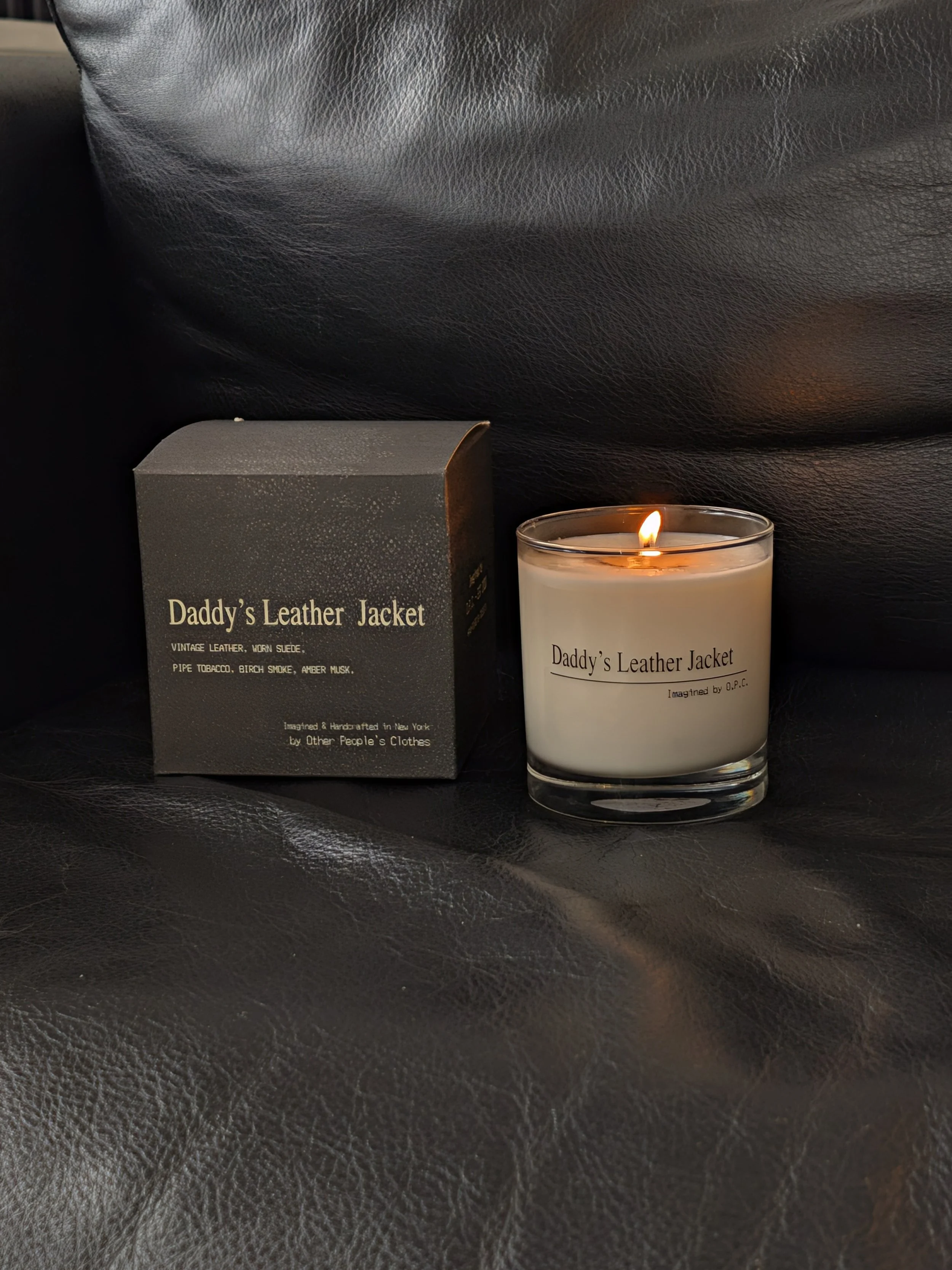 "Daddy's Leather Jacket" Candle by O.P.C.