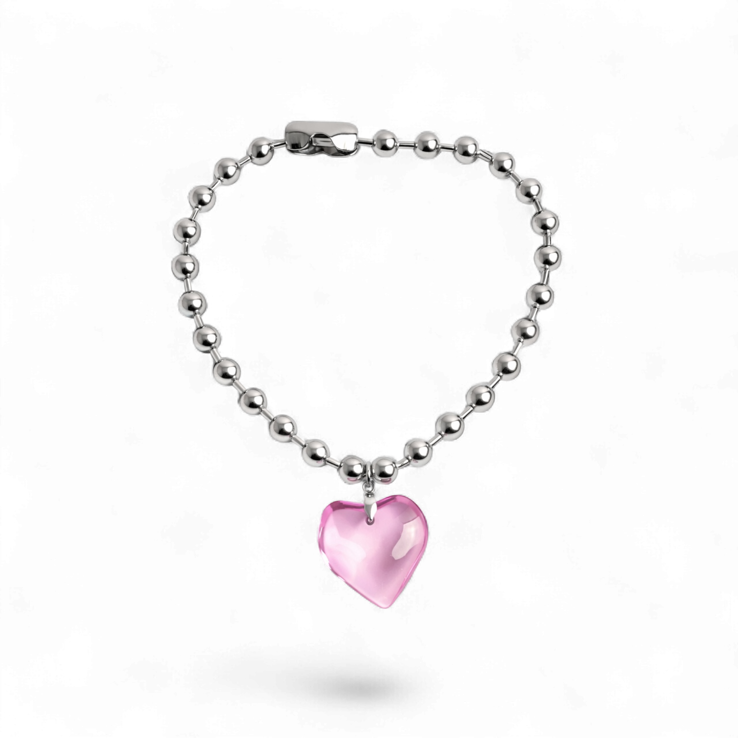 Heart Ball Chain Necklace