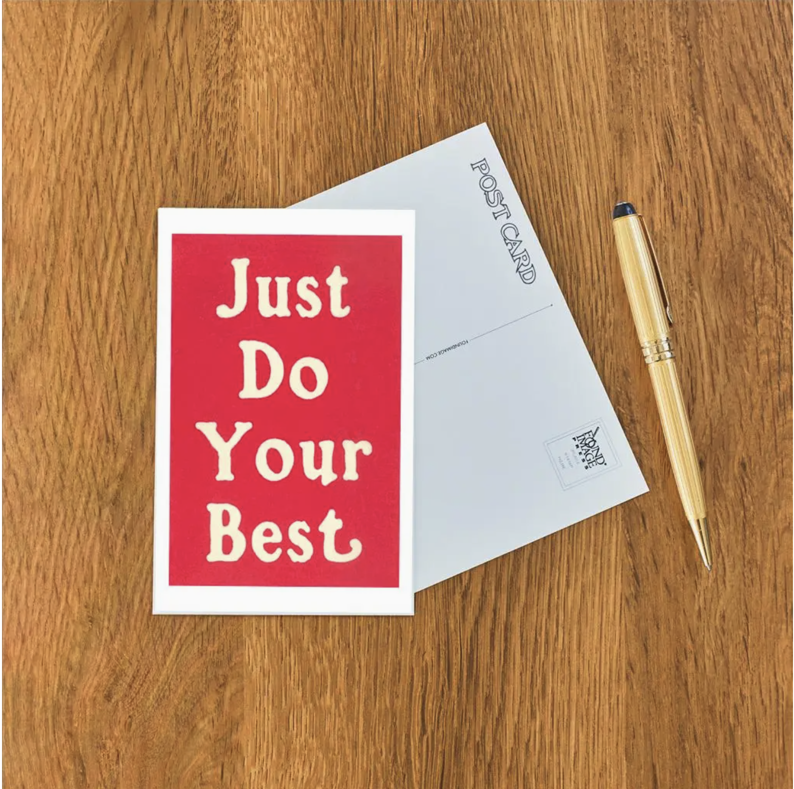 Just Do Your Best Postcard - Found Image Press