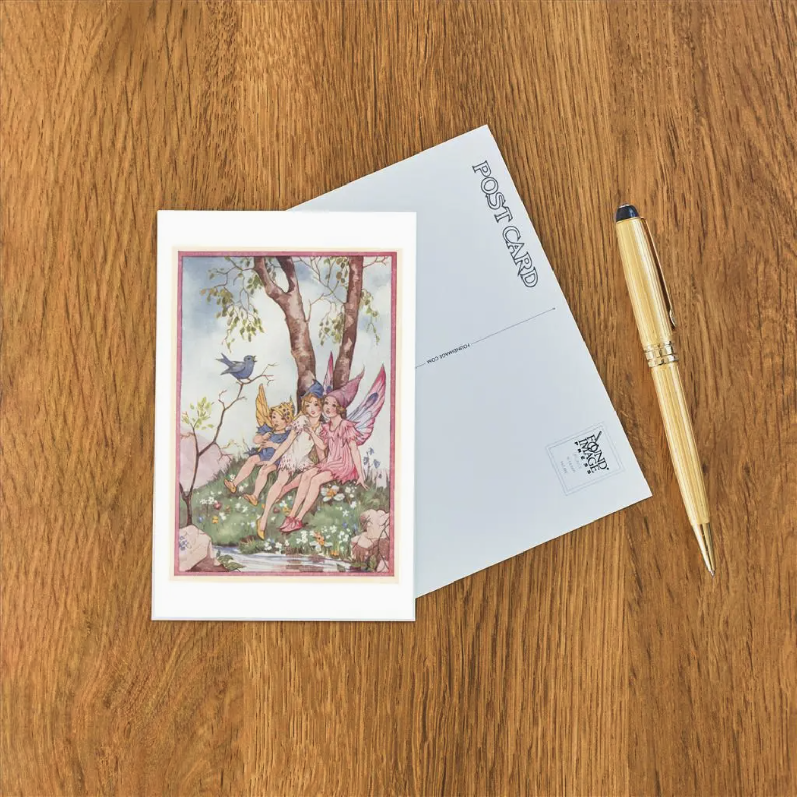 Fairies by the Stream Postcard - Found Image Press